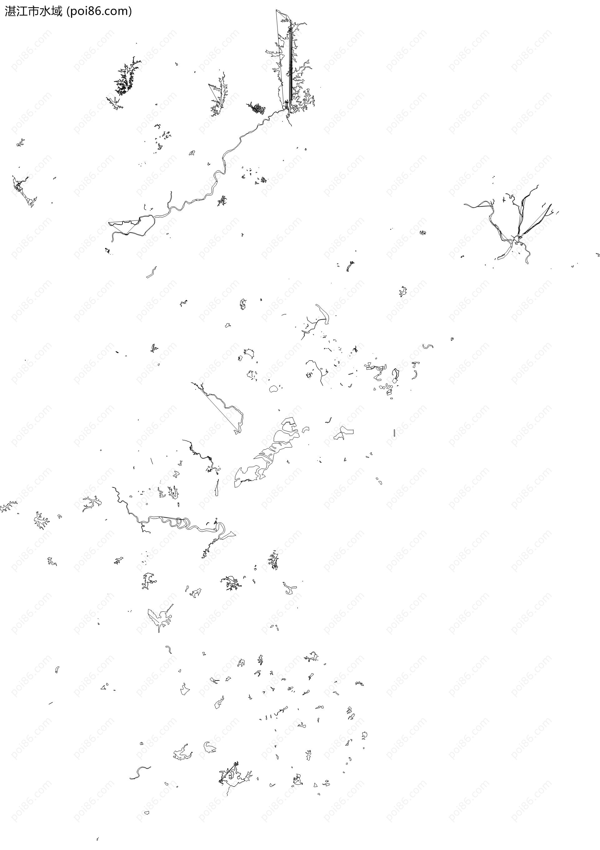 湛江市水域地图