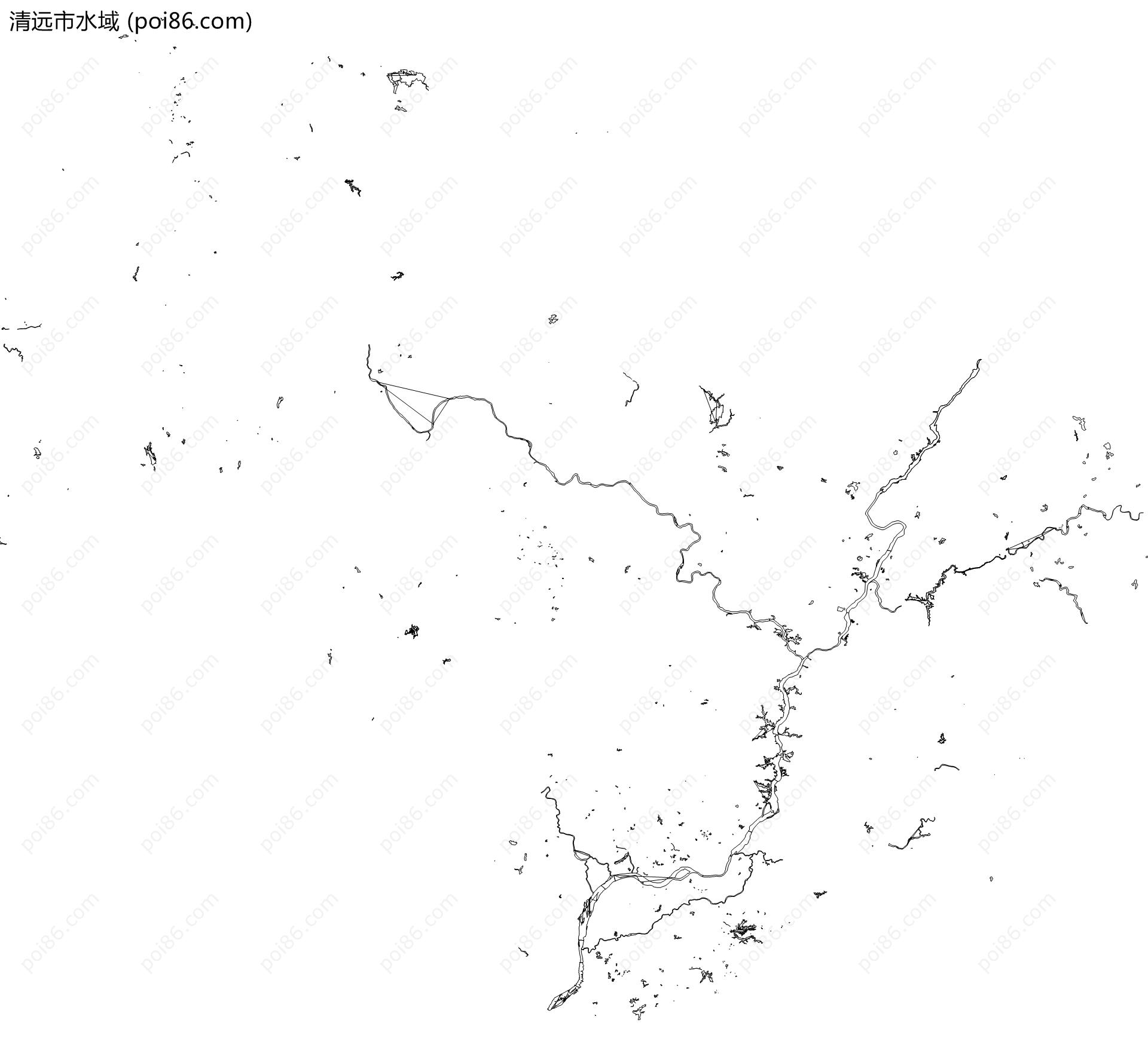清远市水域地图