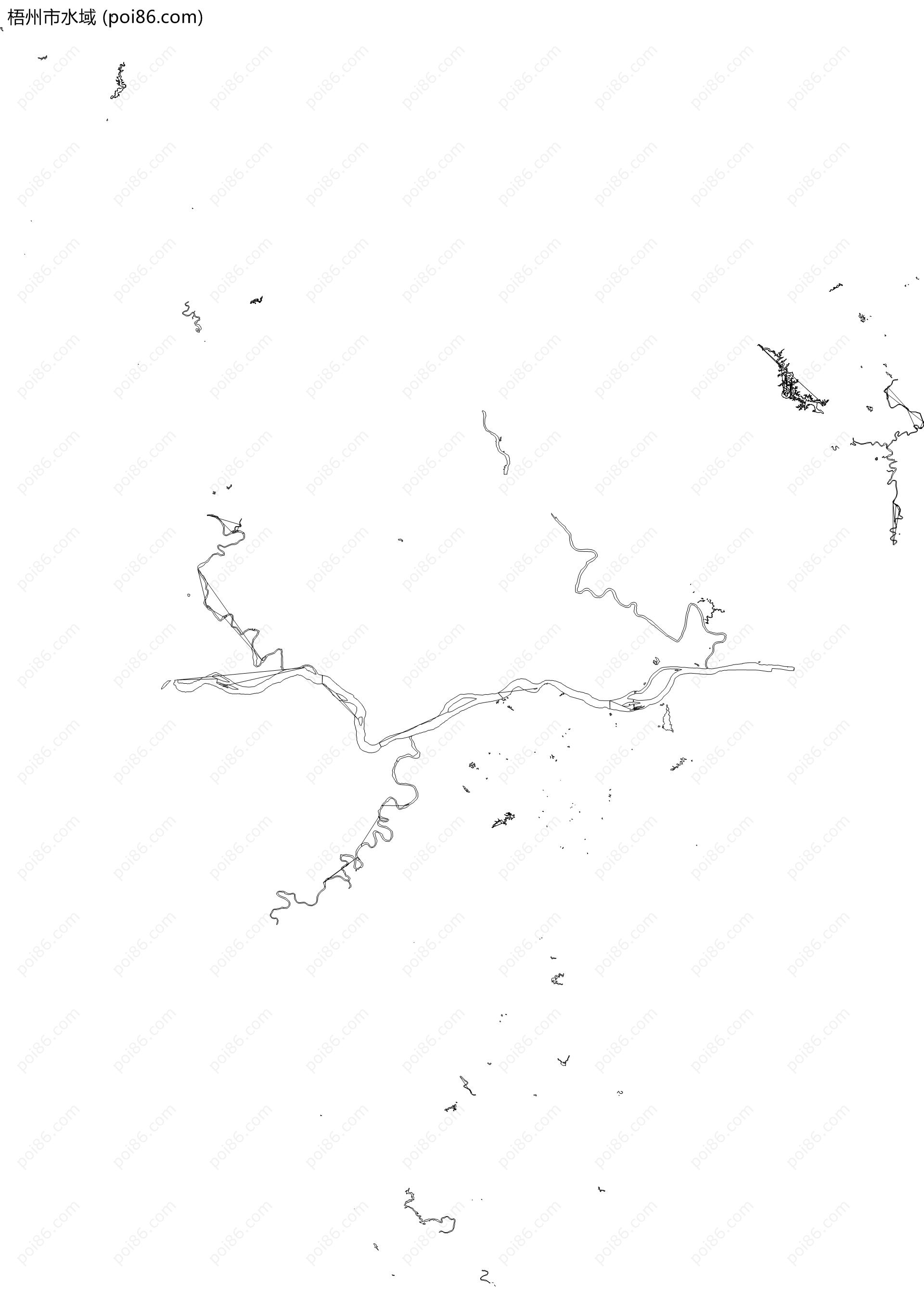 梧州市水域地图