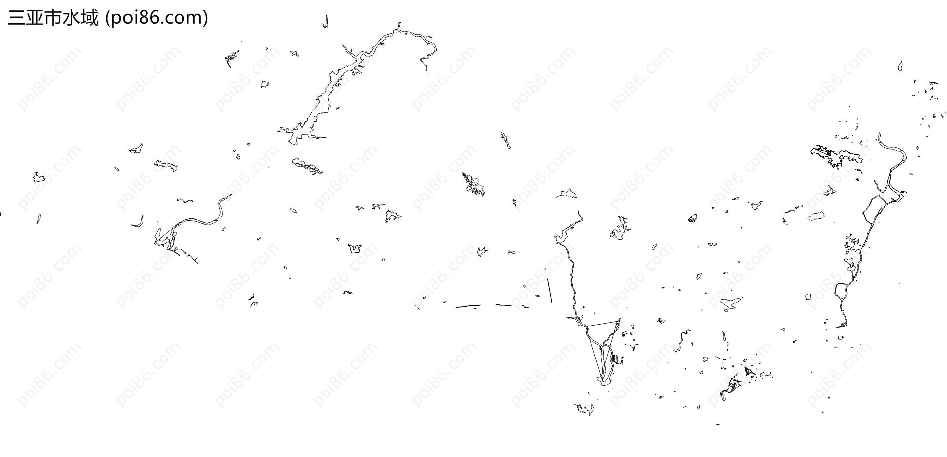 三亚市水域地图