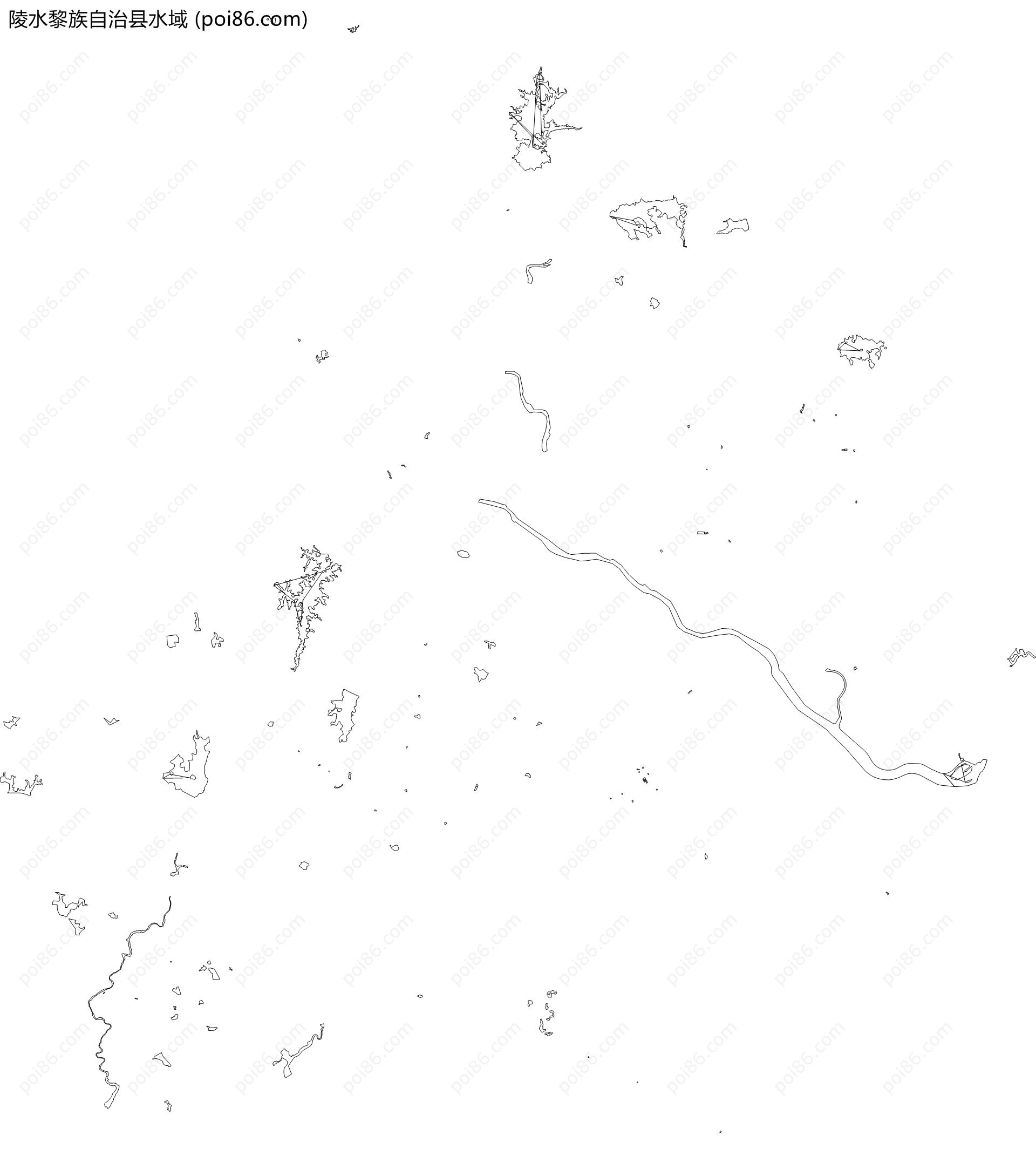 陵水黎族自治县水域地图