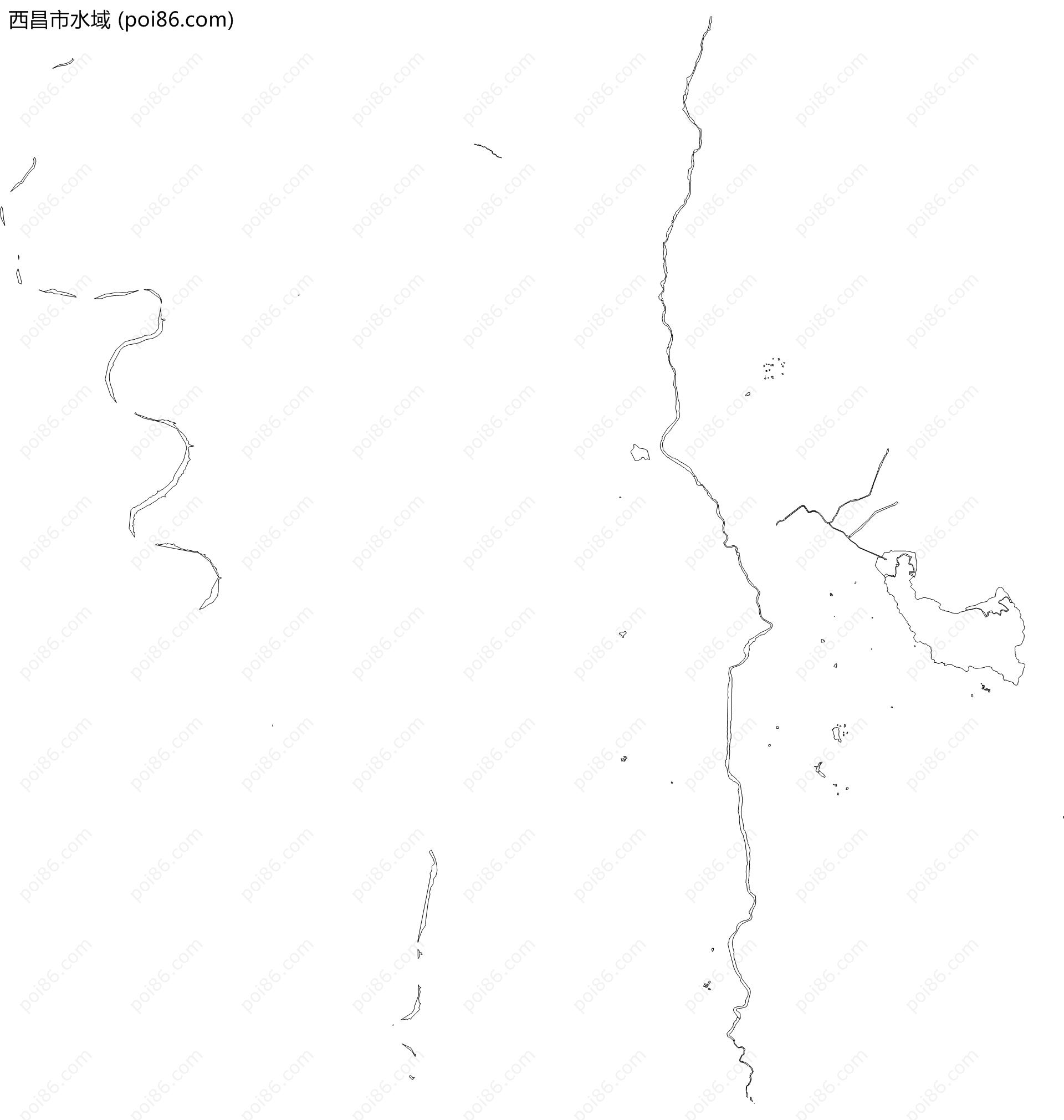 西昌市水域地图