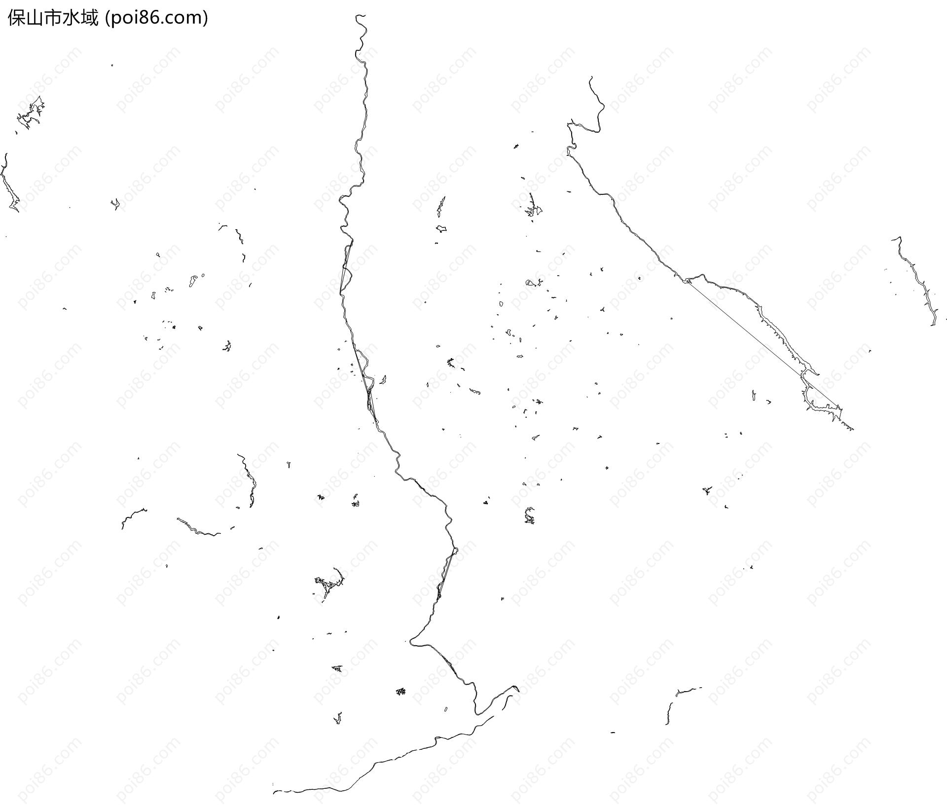 保山市水域地图
