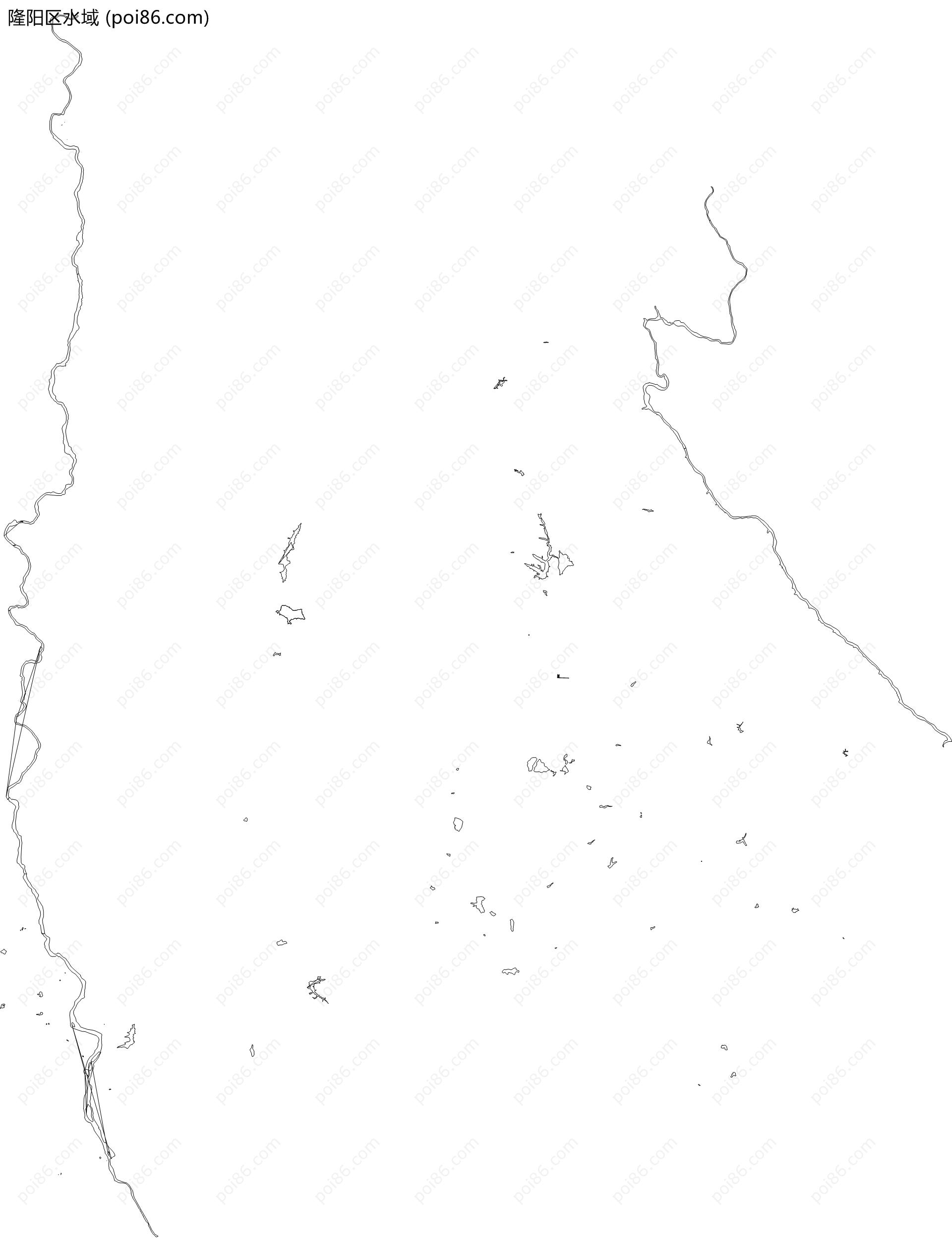 隆阳区水域地图