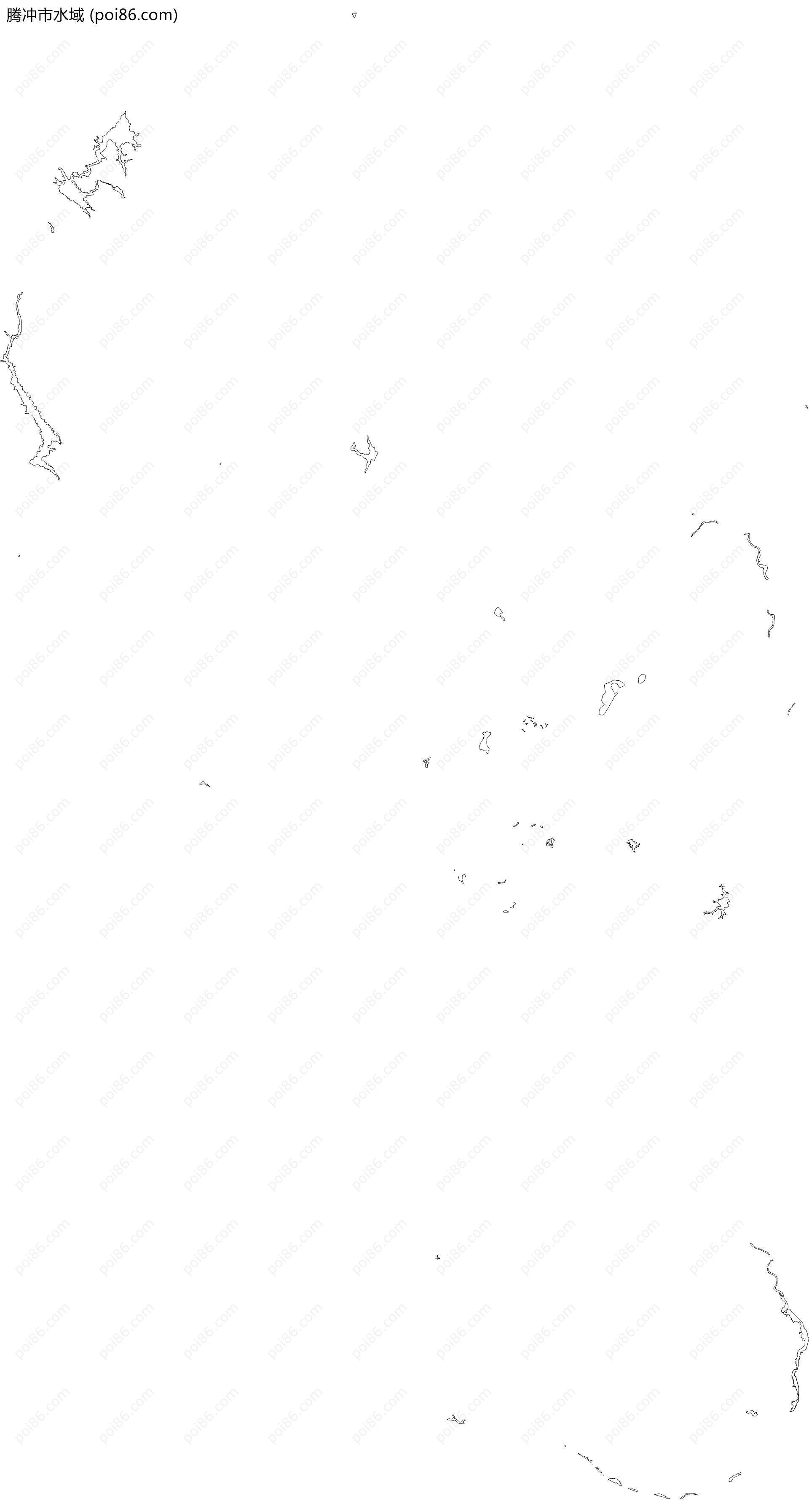 腾冲市水域地图