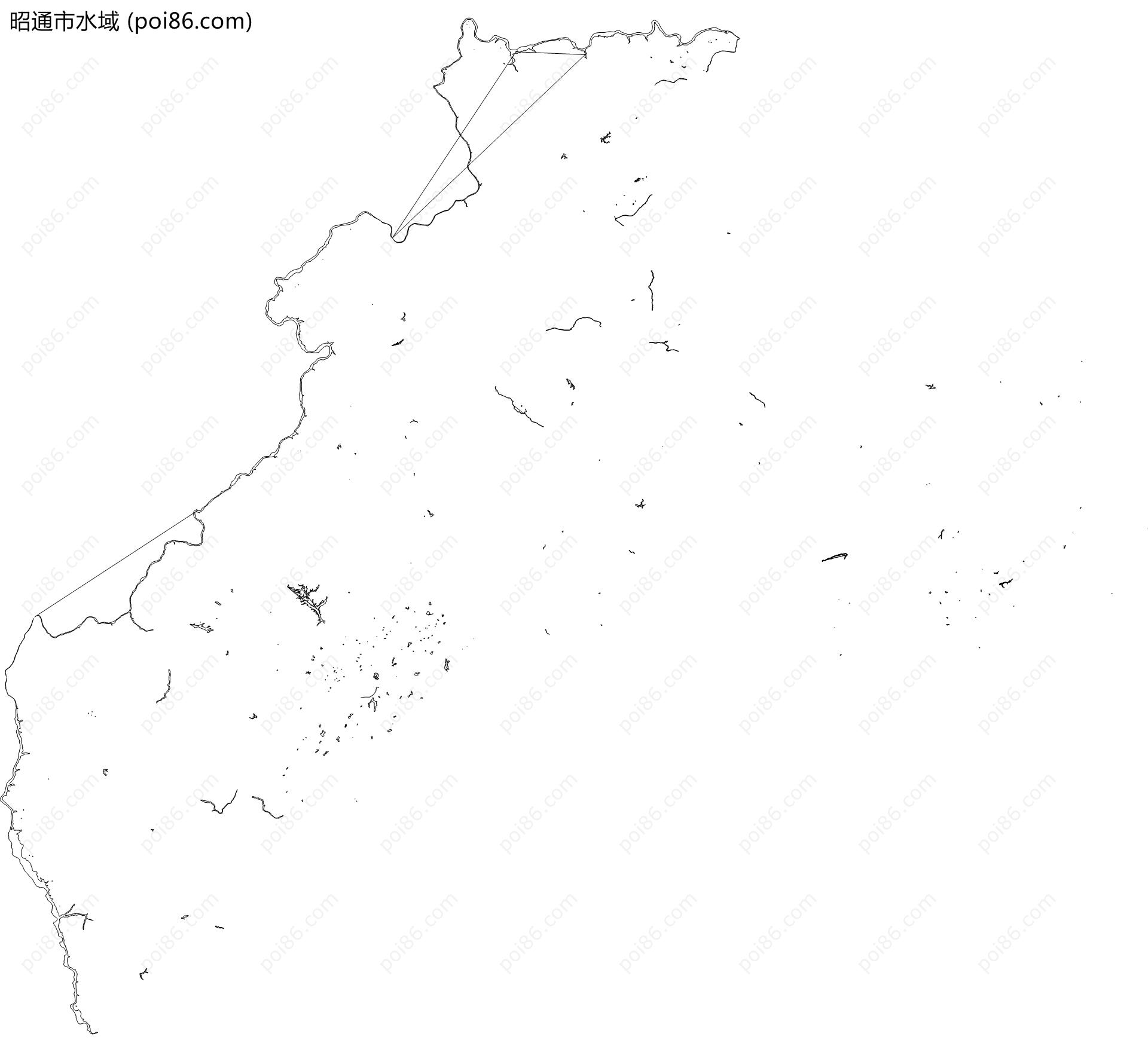 昭通市水域地图