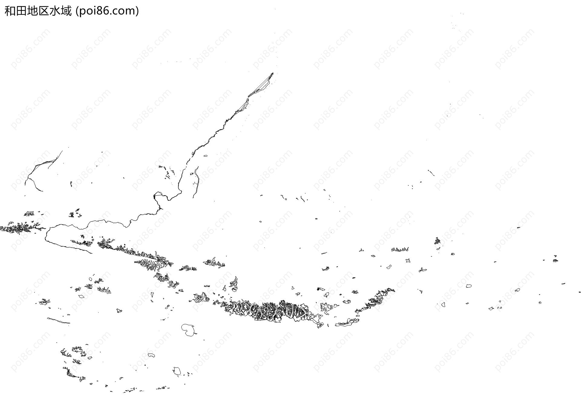 和田地区水域地图