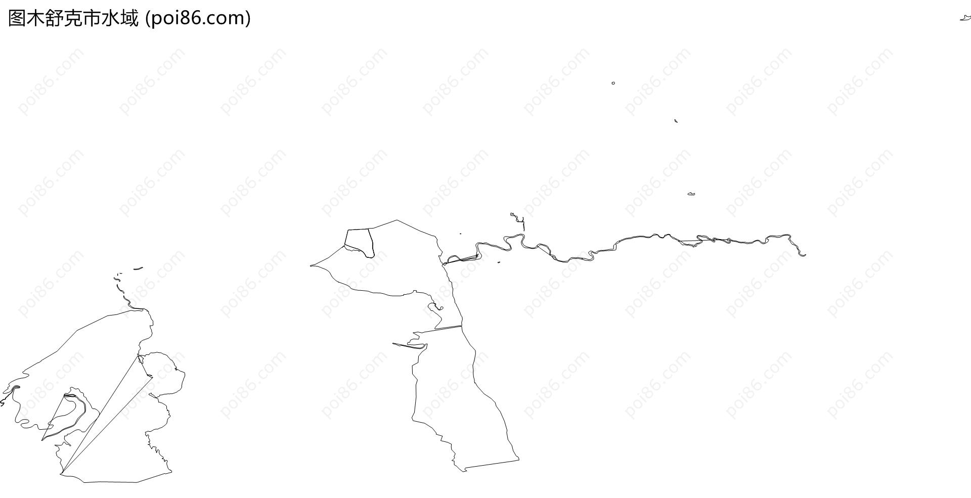 图木舒克市水域地图