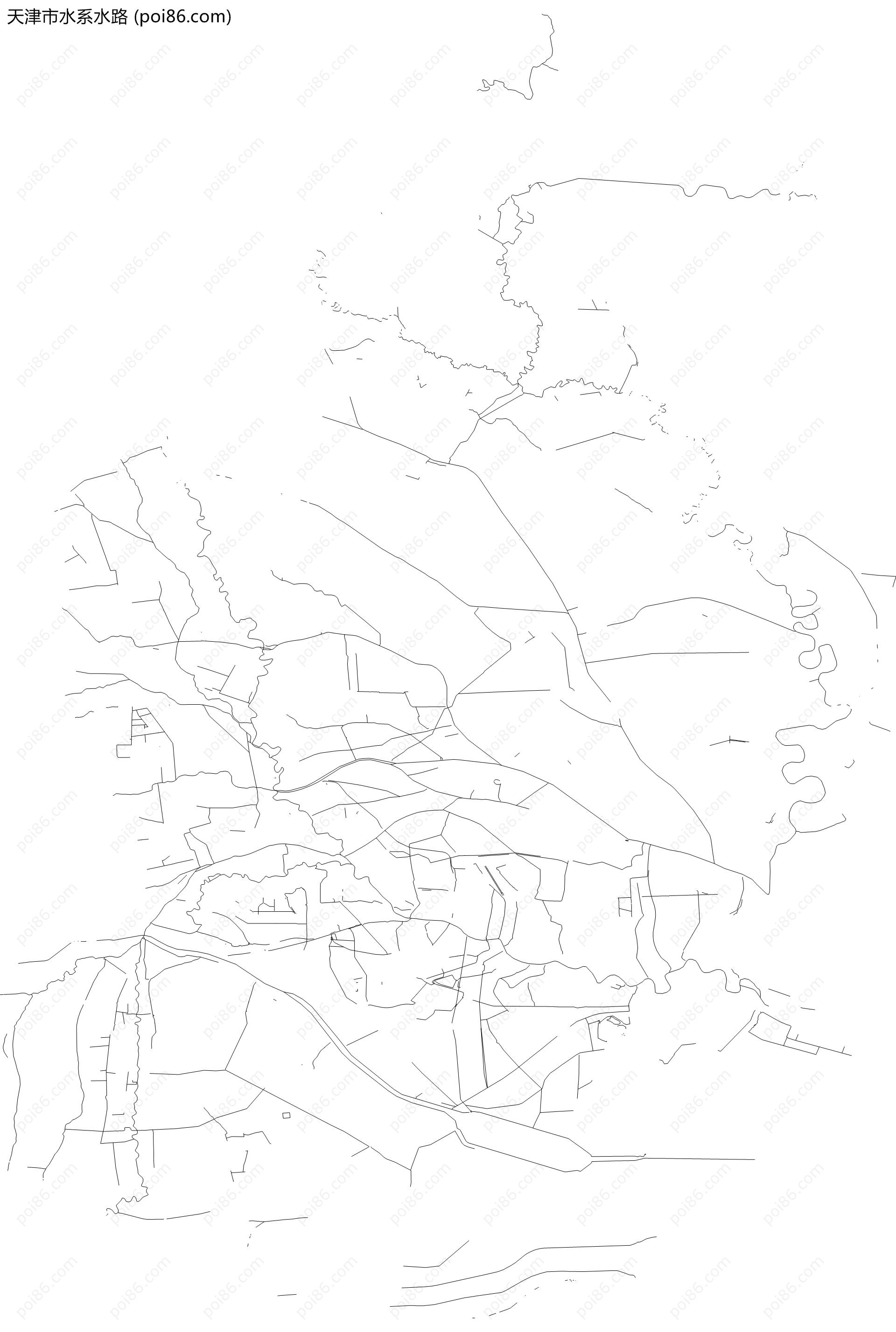 天津市水系水路地图