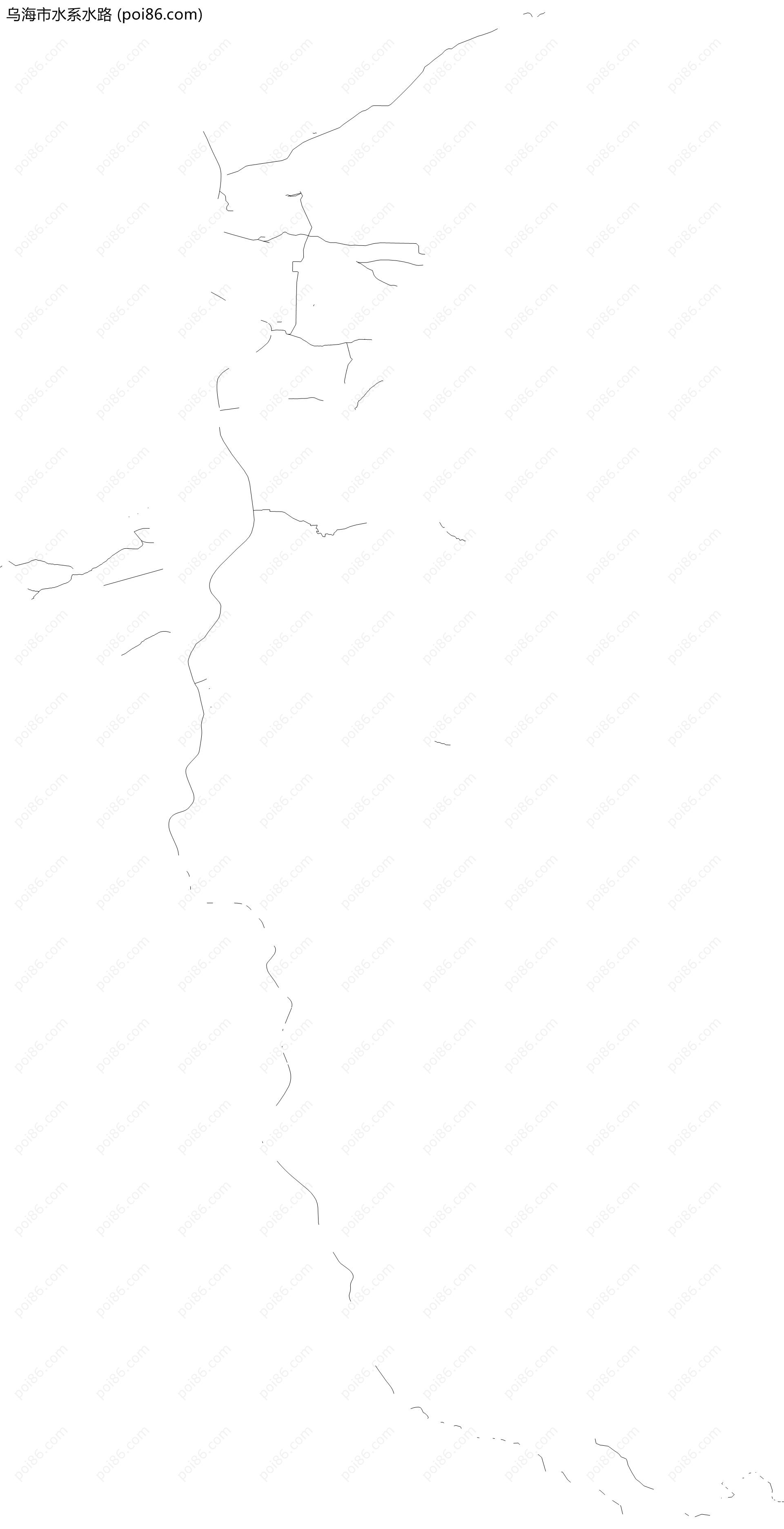 乌海市水系水路地图