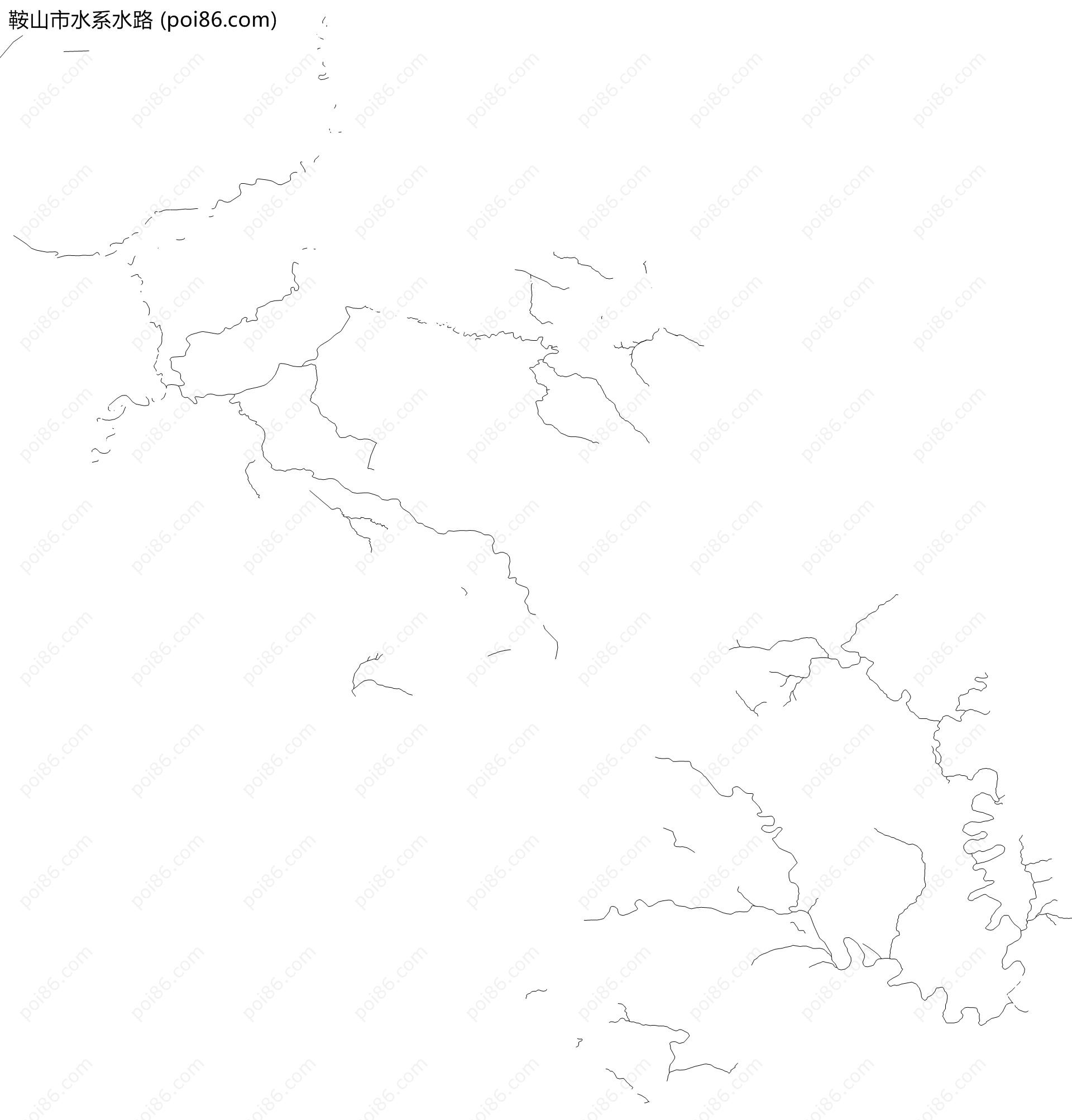 鞍山市水系水路地图