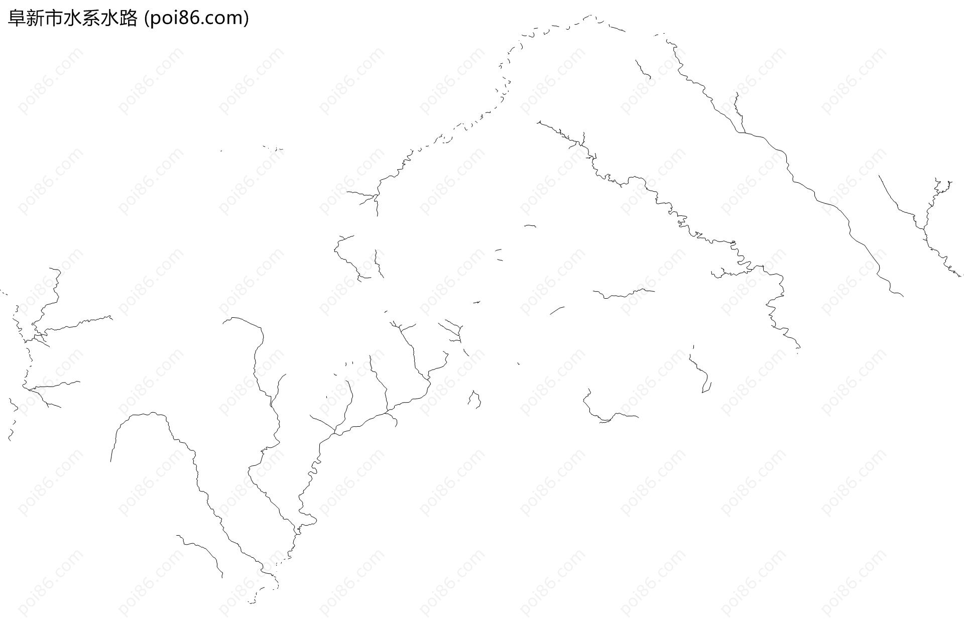 阜新市水系水路地图