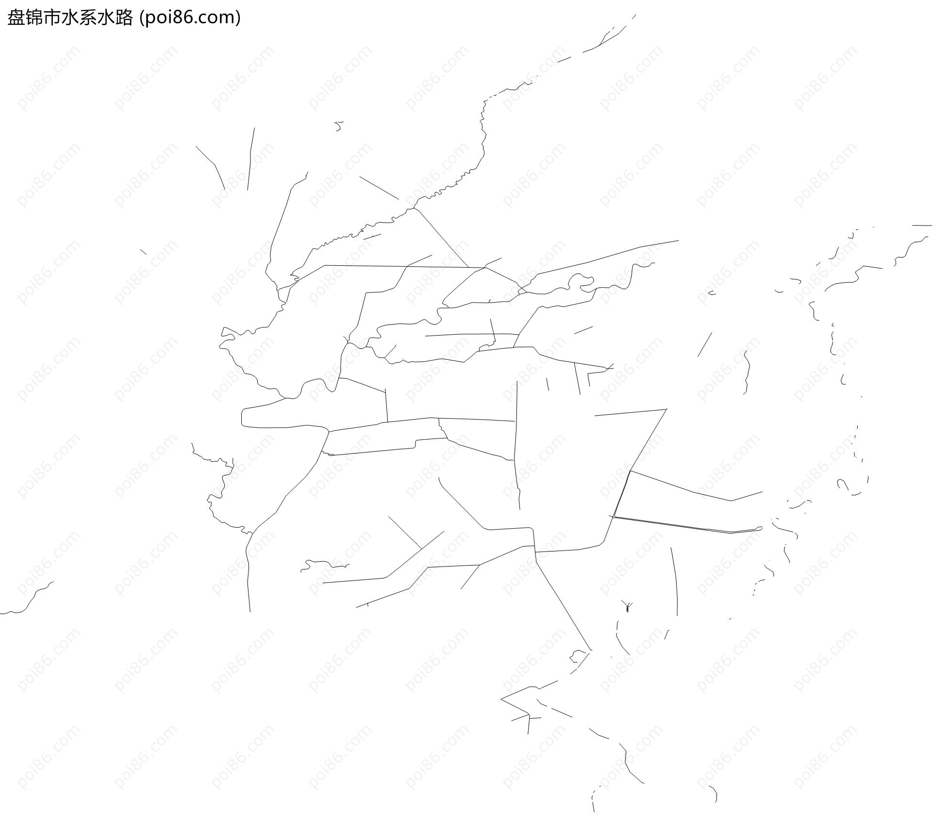 盘锦市水系水路地图