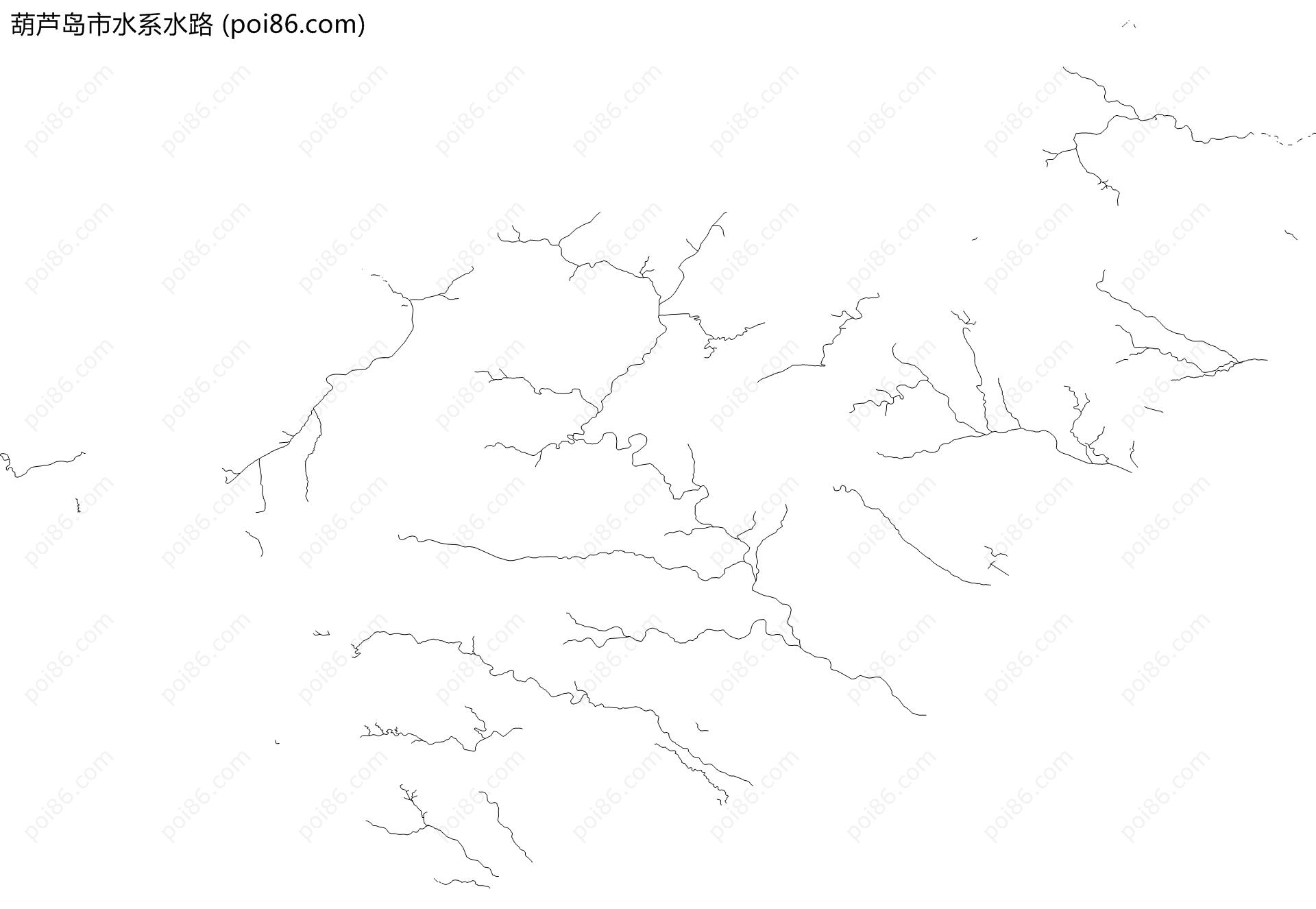 葫芦岛市水系水路地图
