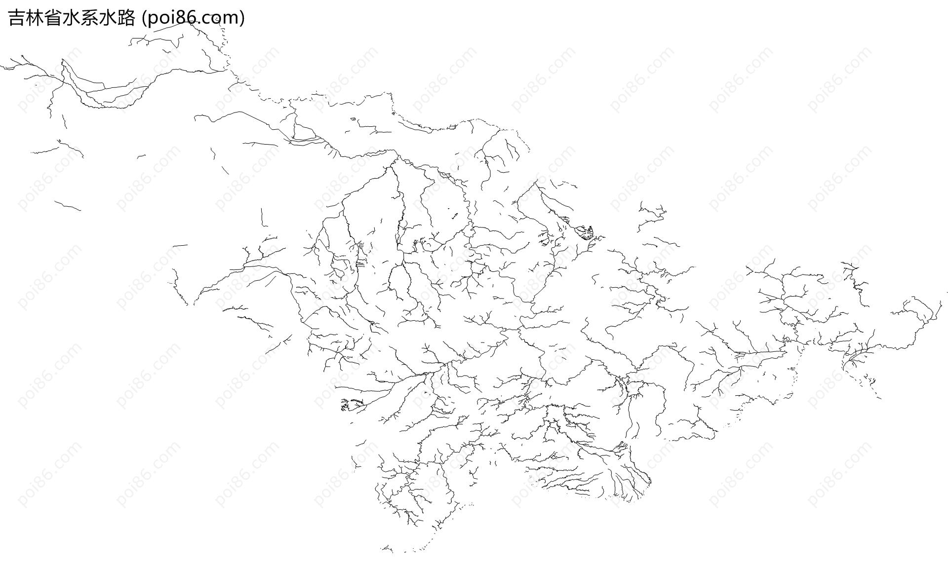 吉林省水系水路地图
