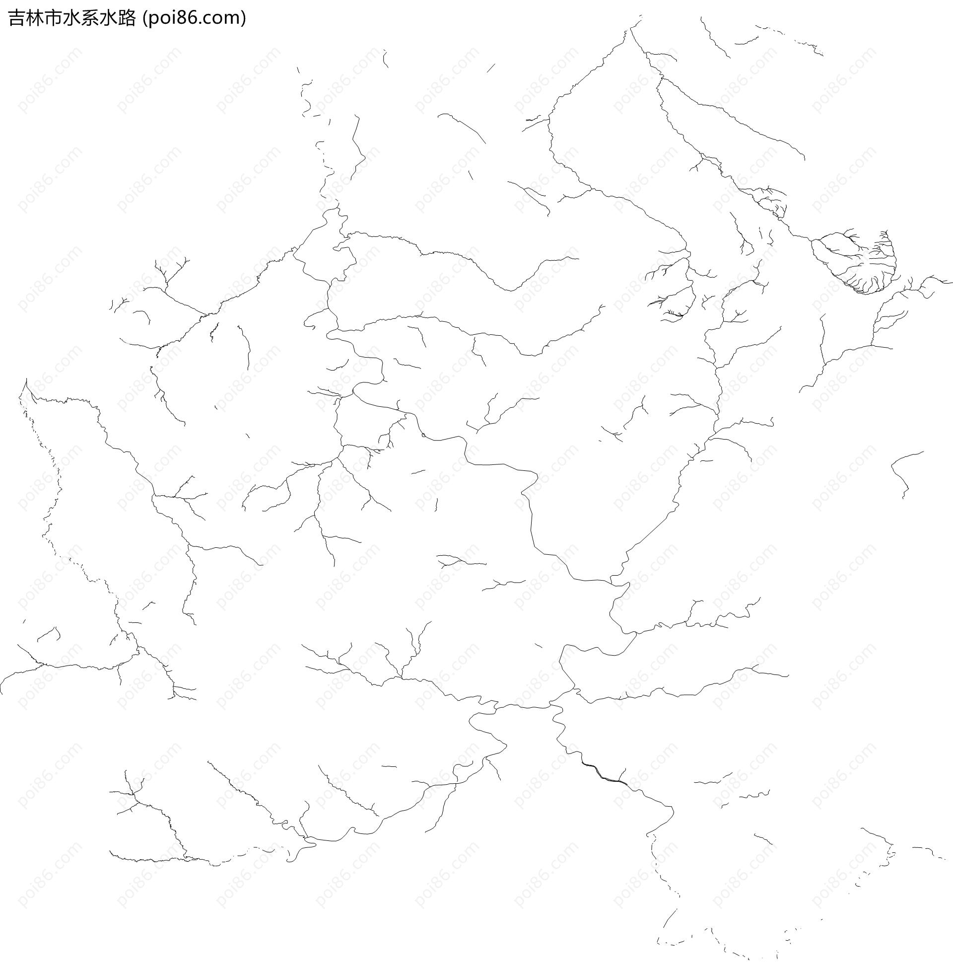 吉林市水系水路地图