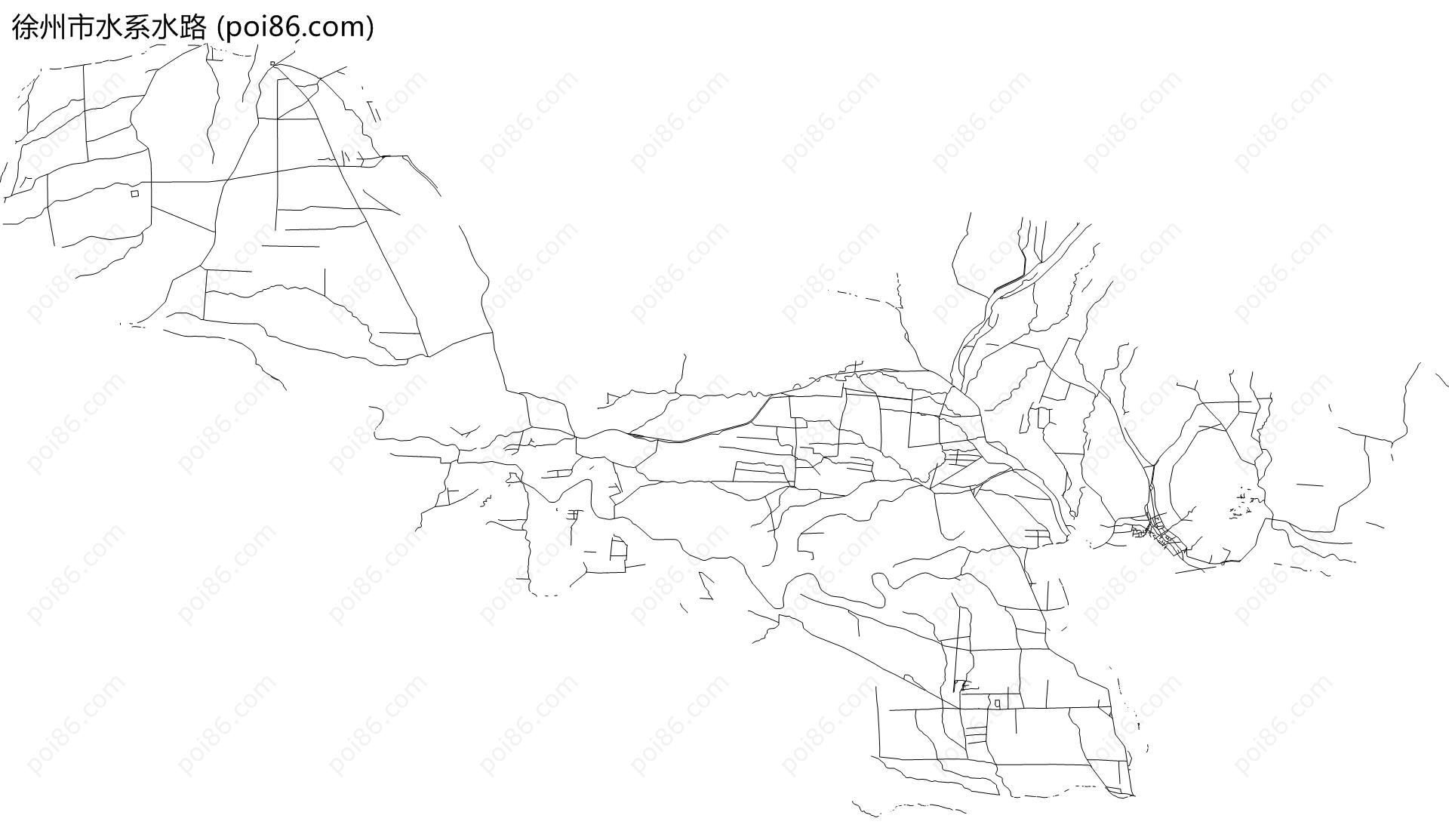 徐州市水系水路地图