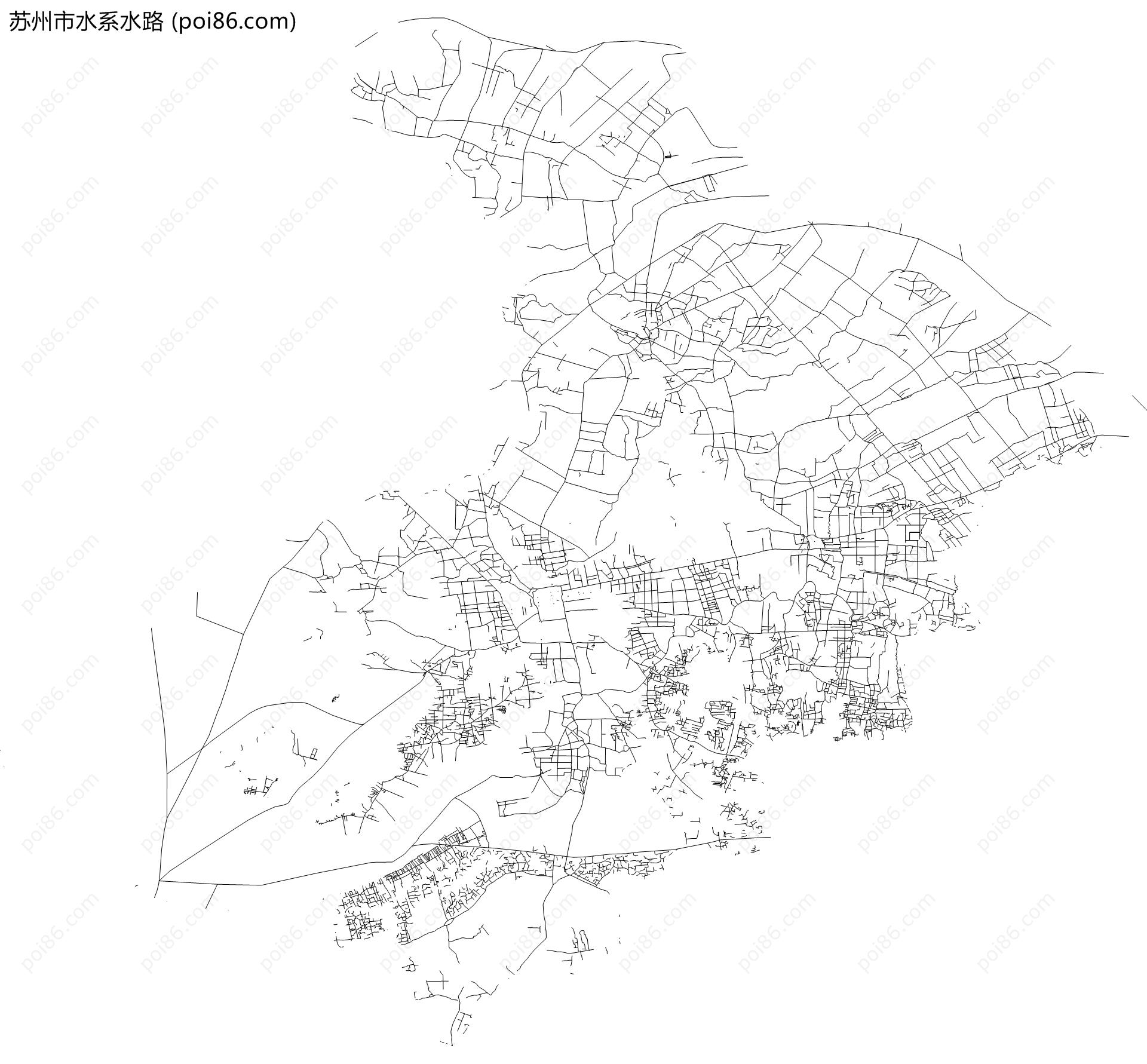 苏州市水系水路地图