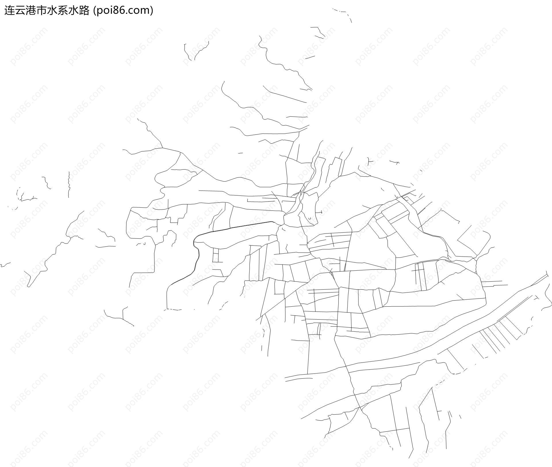 连云港市水系水路地图