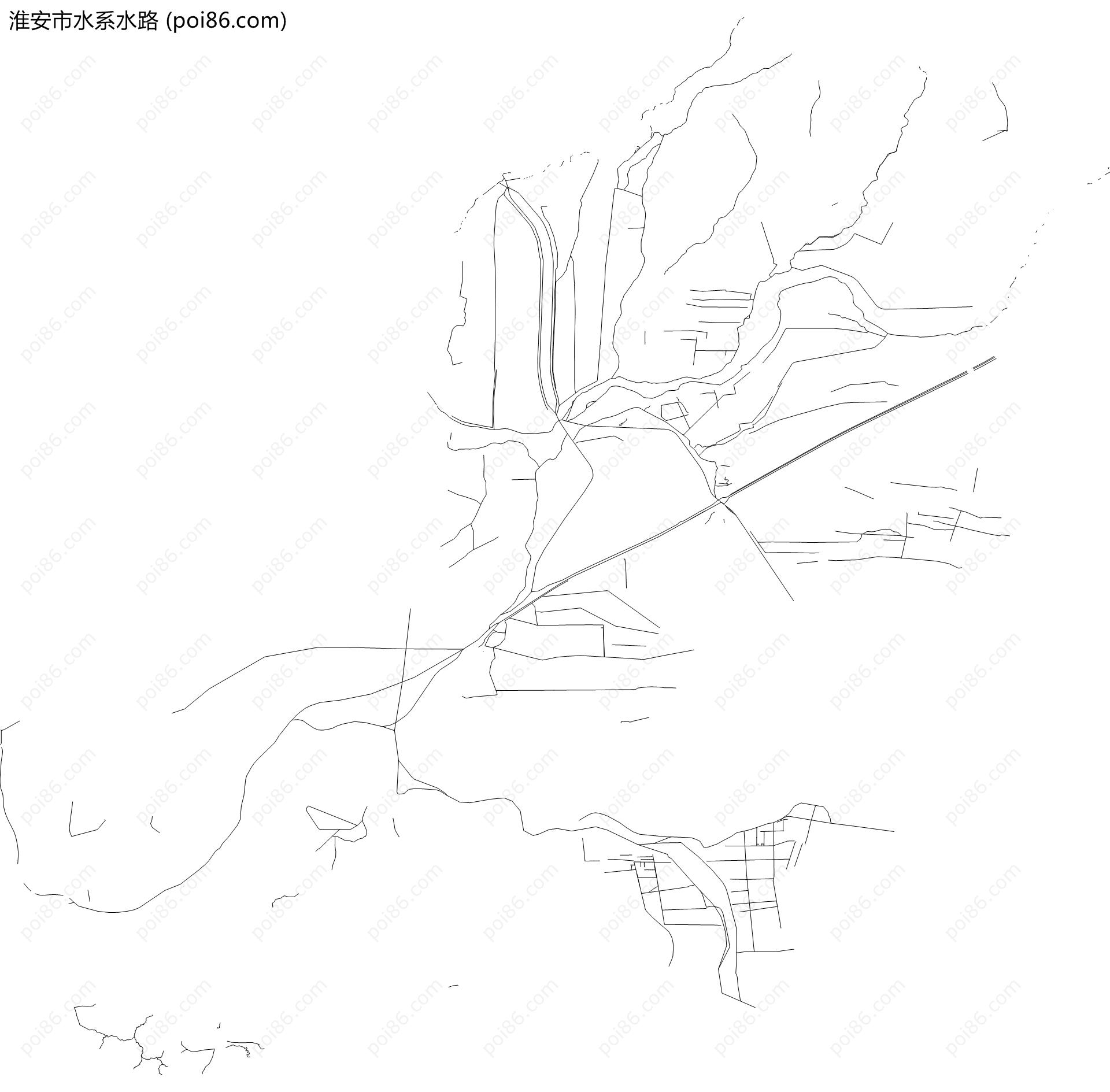 淮安市水系水路地图
