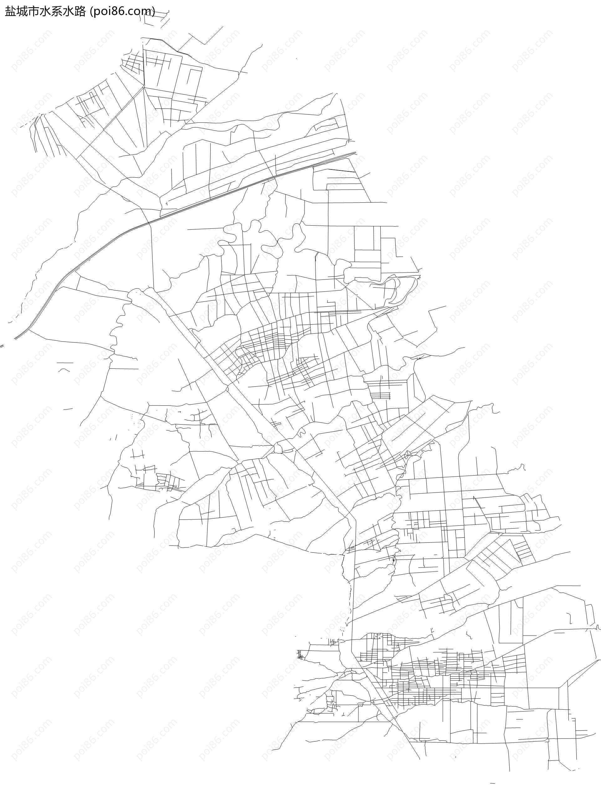 盐城市水系水路地图