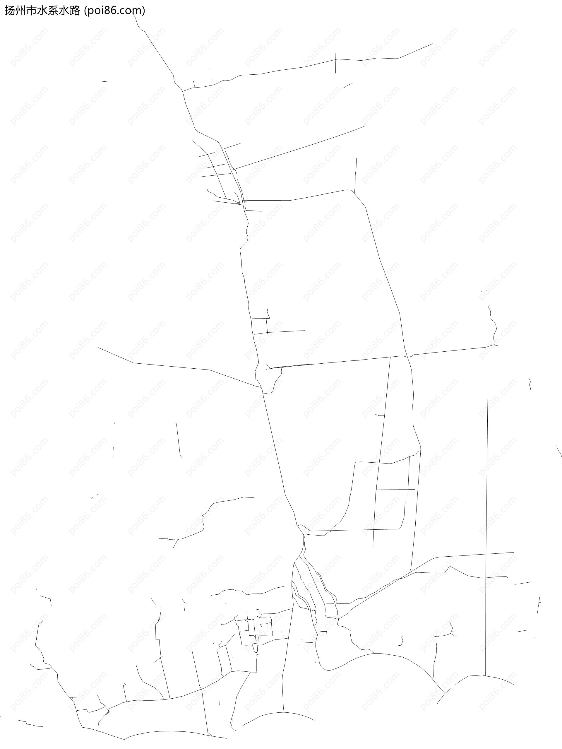 扬州市水系水路地图
