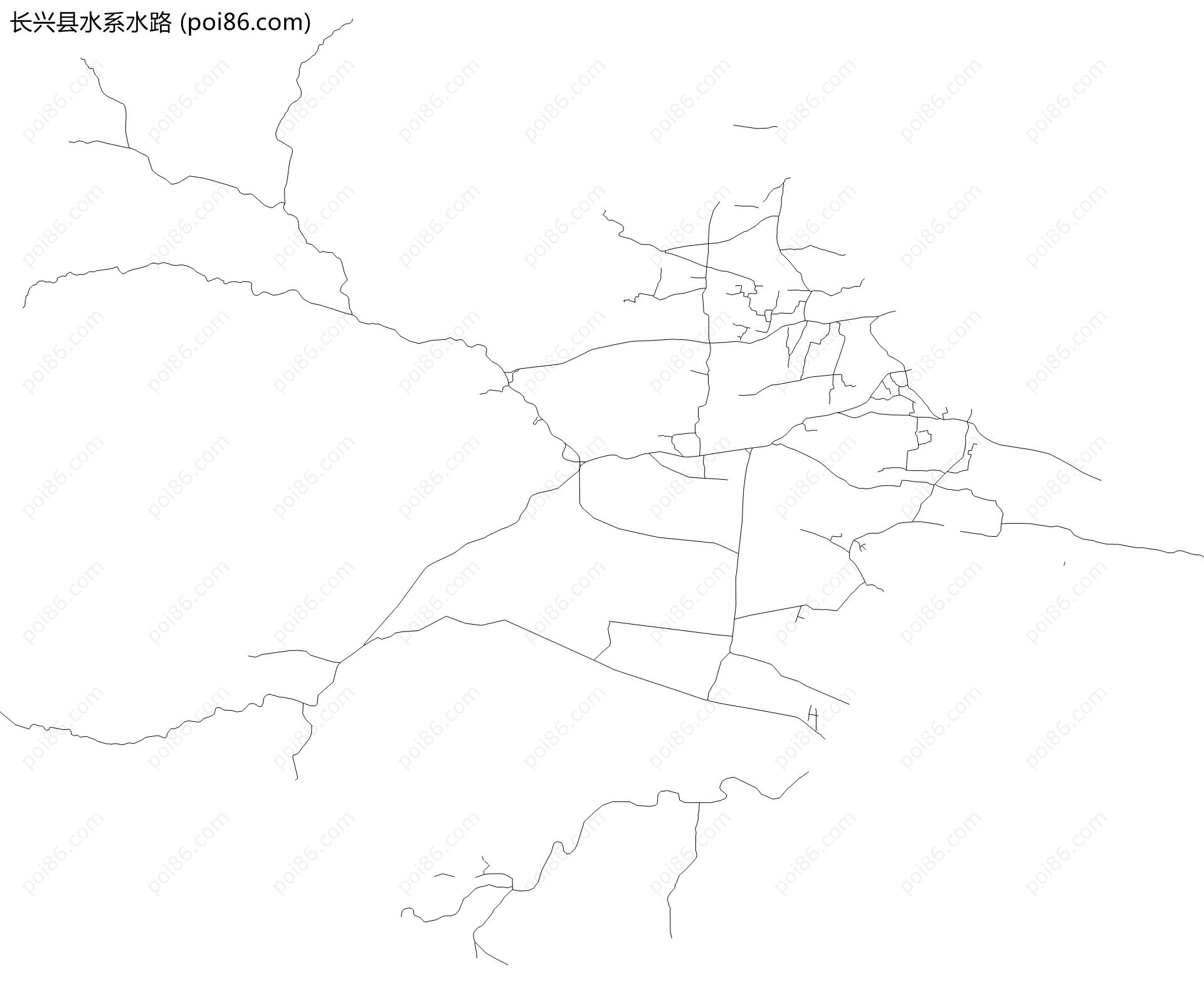 长兴县水系水路地图