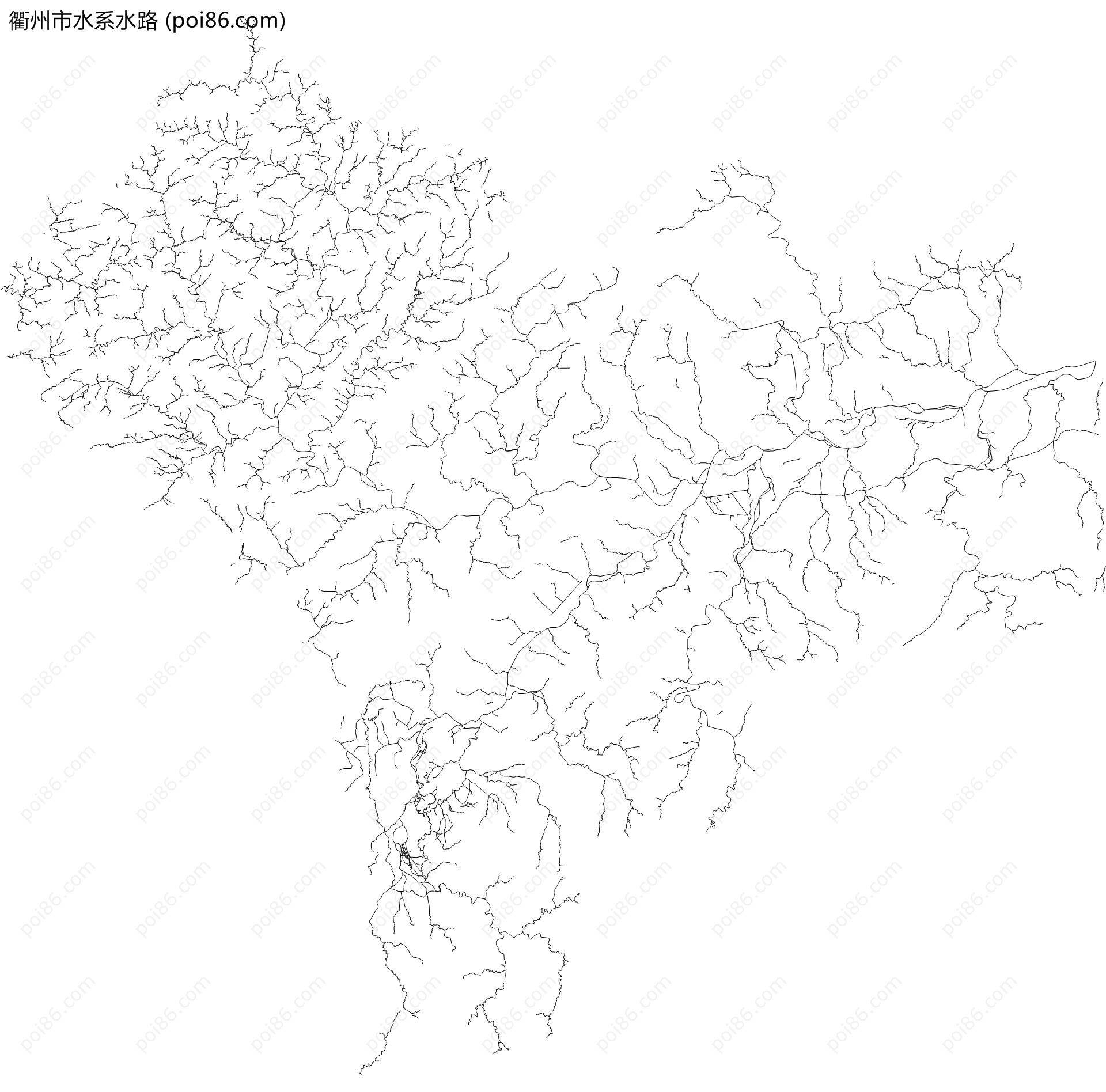 衢州市水系水路地图