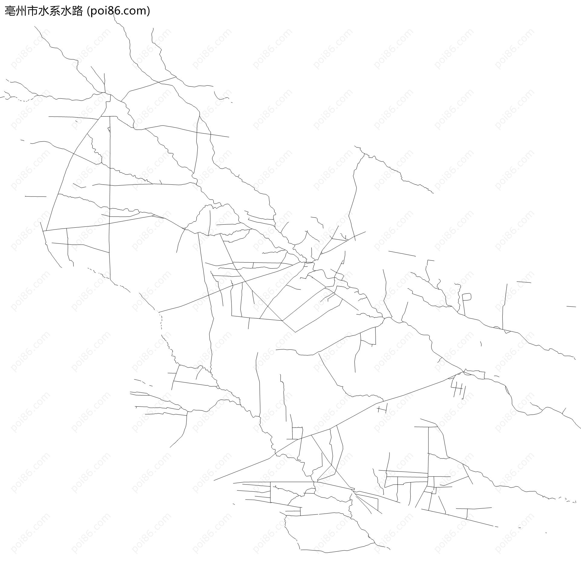 亳州市水系水路地图