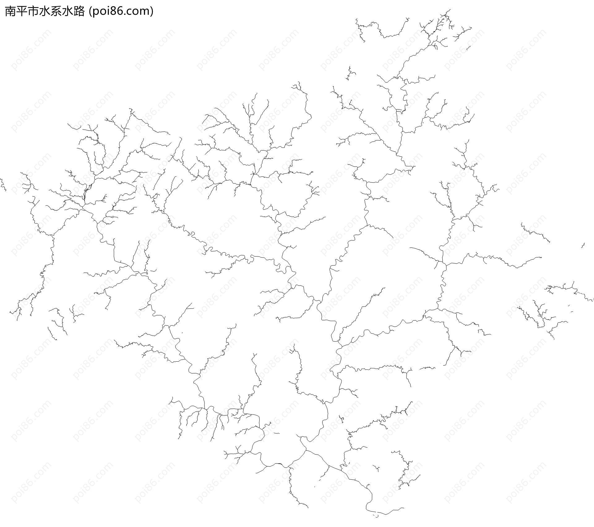 南平市水系水路地图