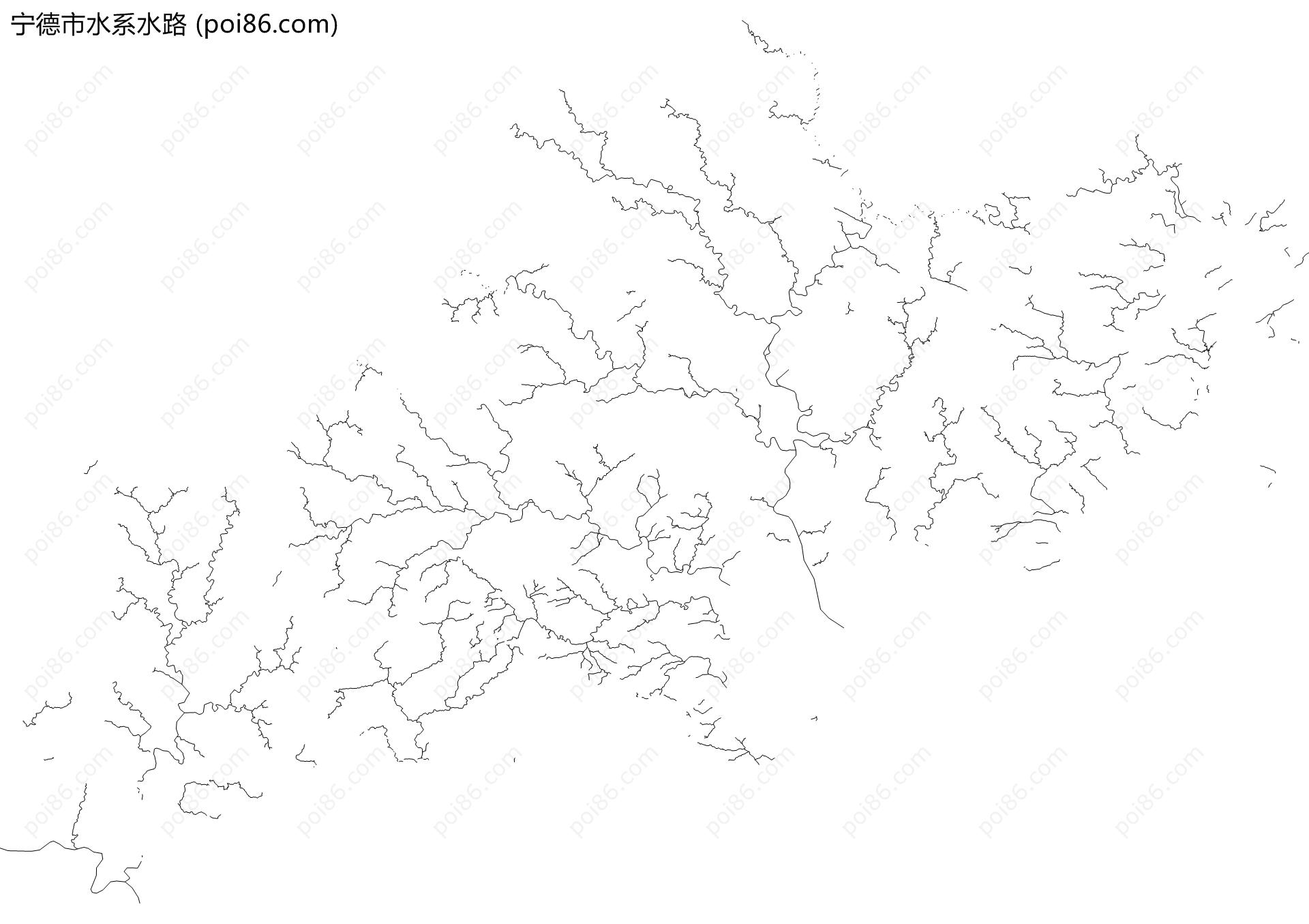 宁德市水系水路地图