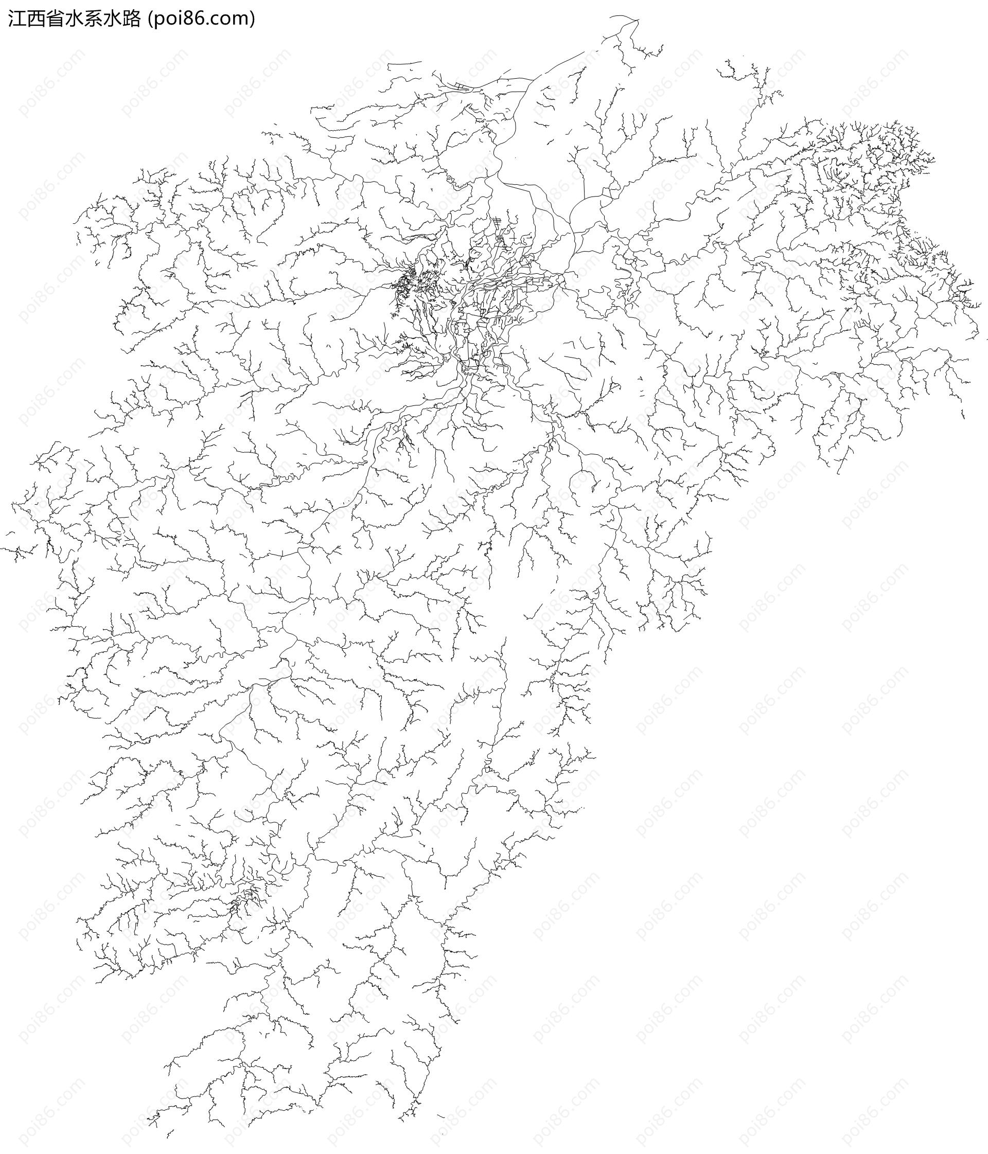 江西省水系水路地图