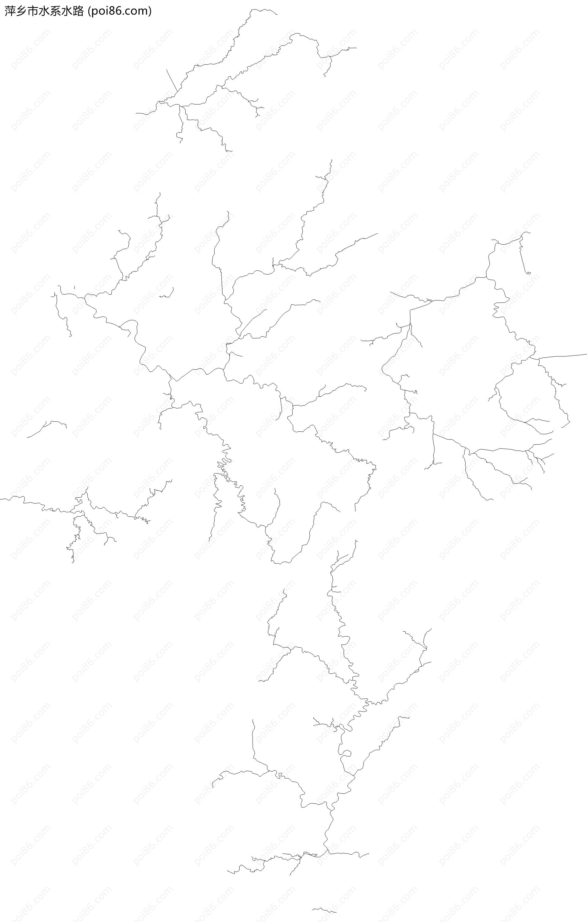 萍乡市水系水路地图