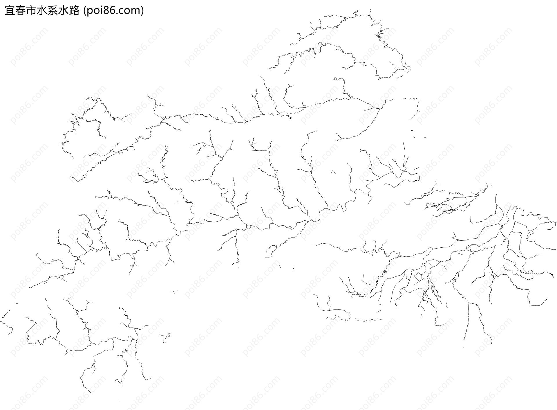 宜春市水系水路地图