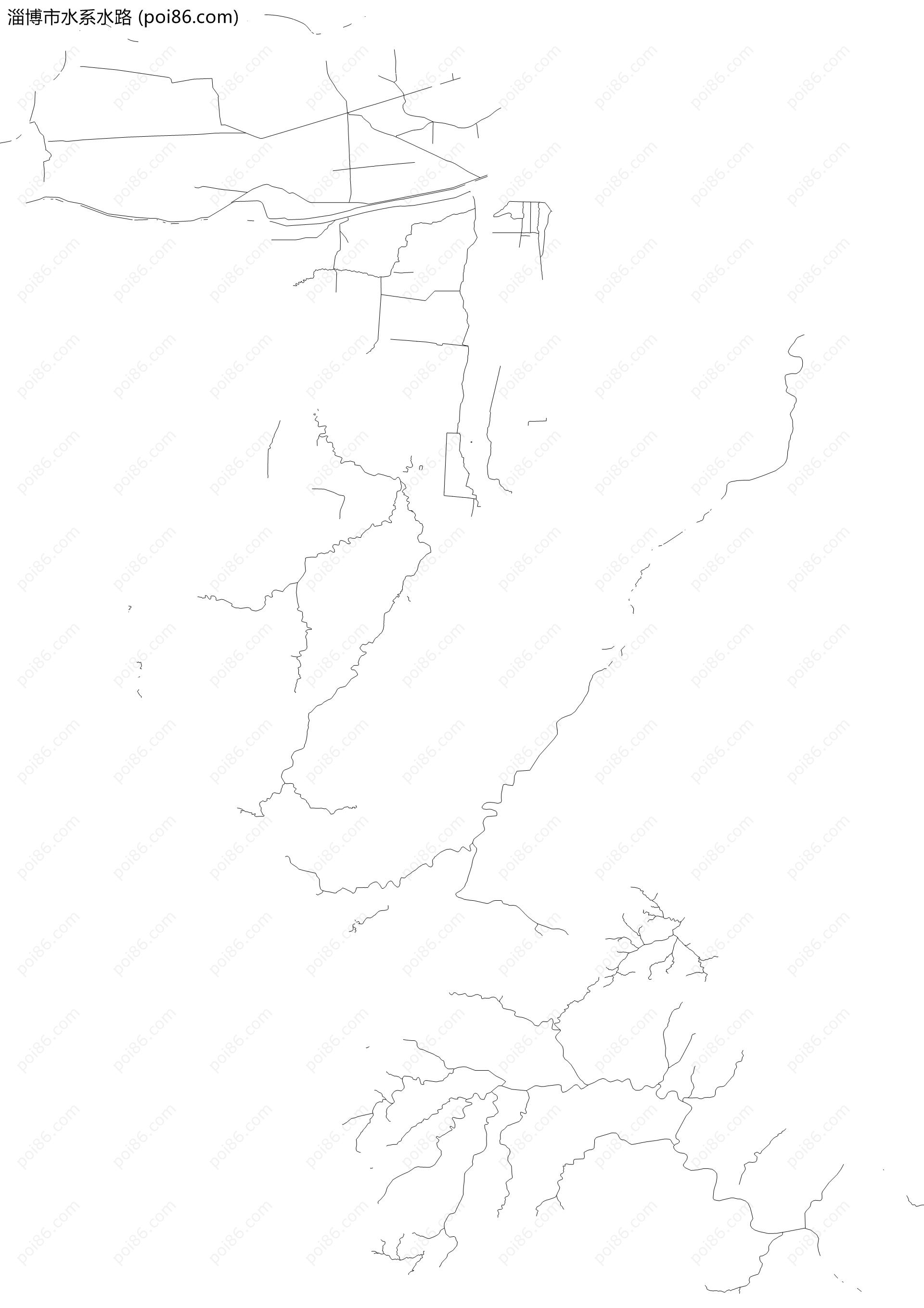 淄博市水系水路地图