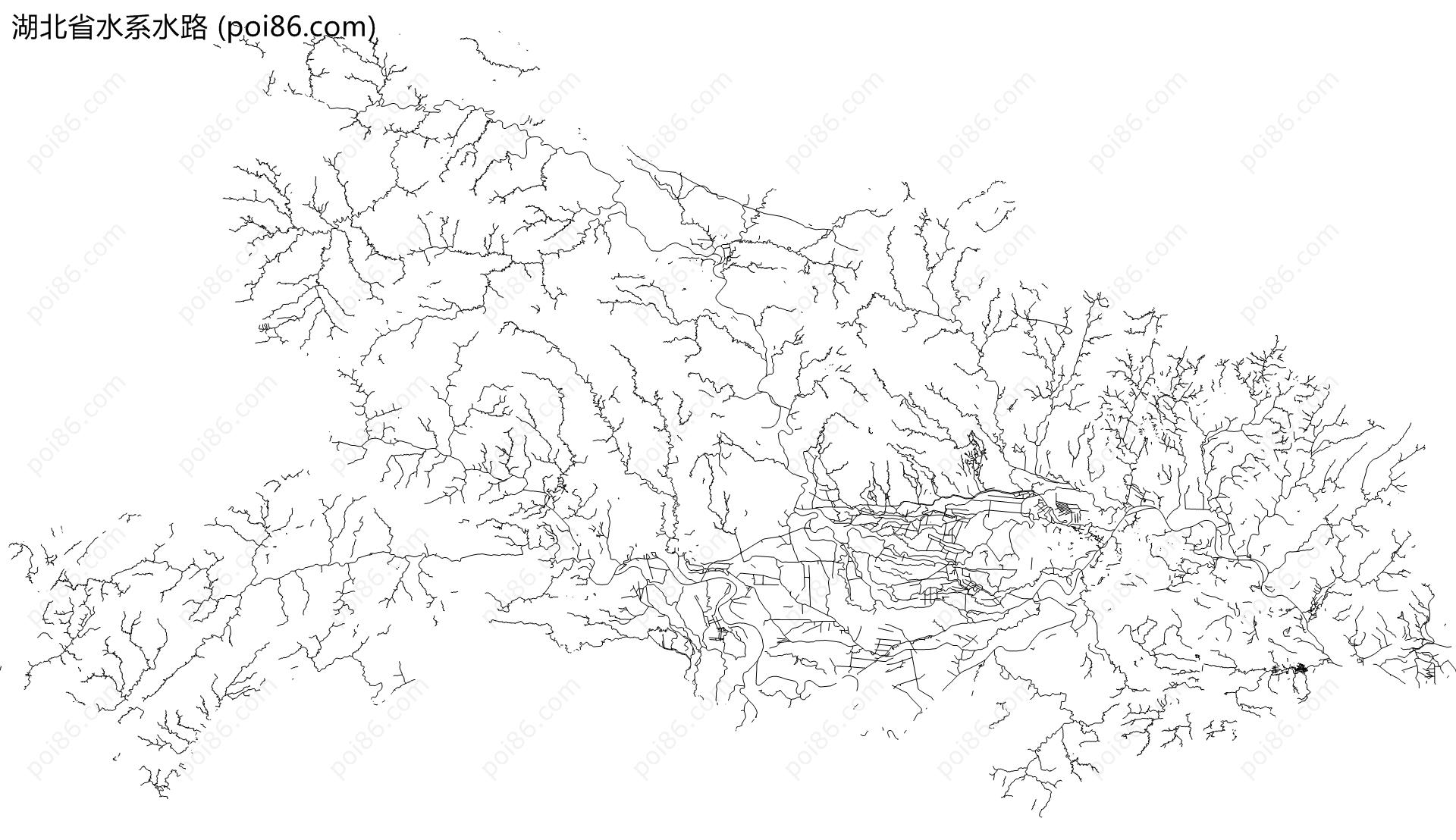 湖北省水系水路地图
