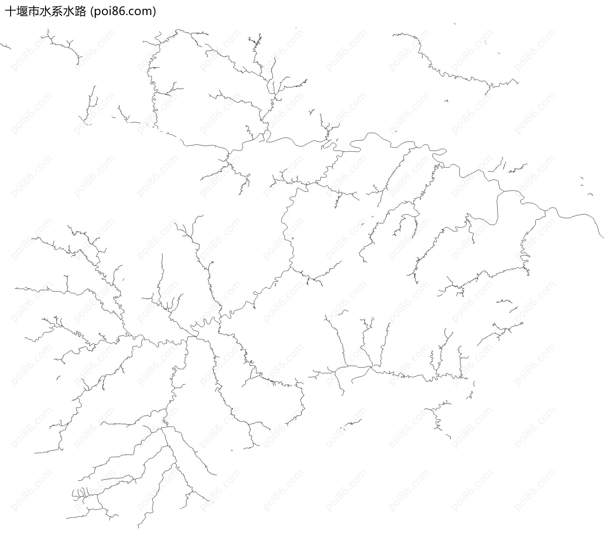 十堰市水系水路地图