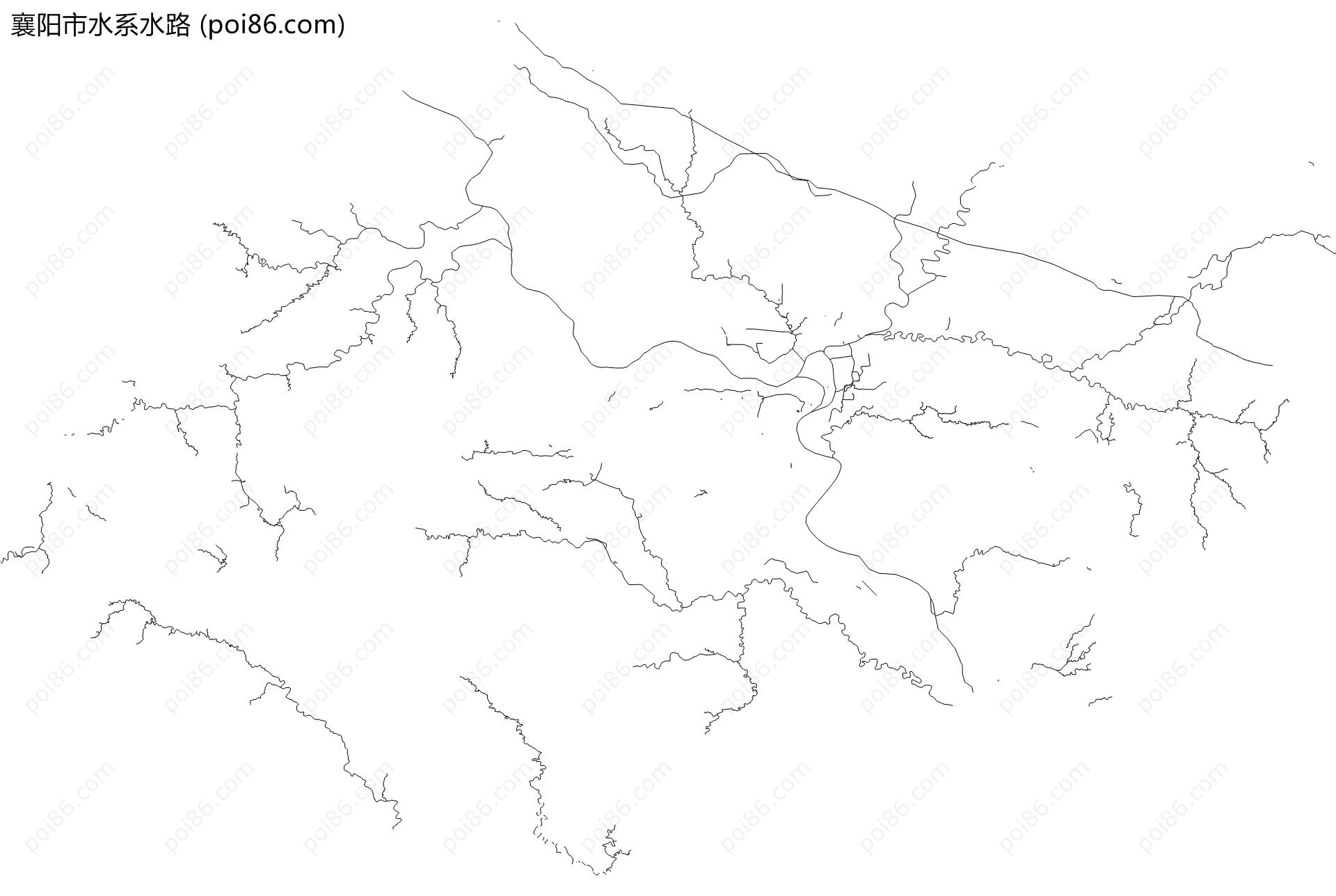 襄阳市水系水路地图