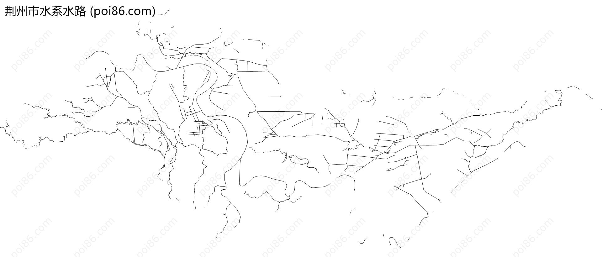 荆州市水系水路地图