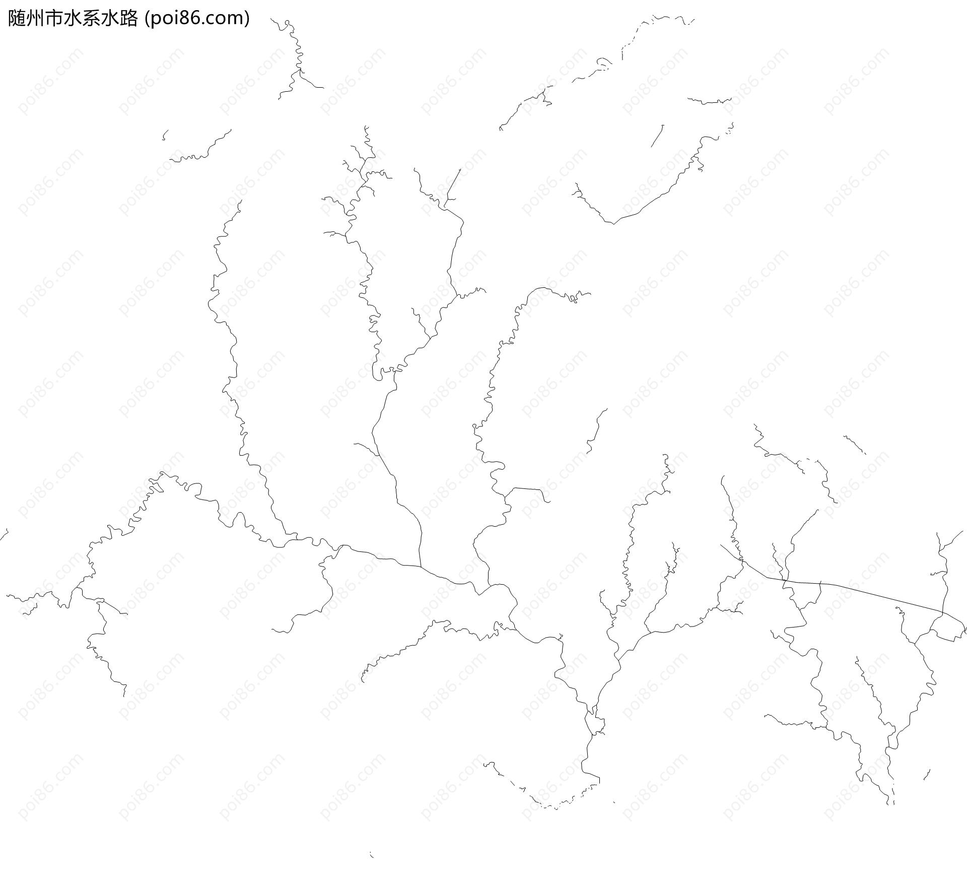 随州市水系水路地图
