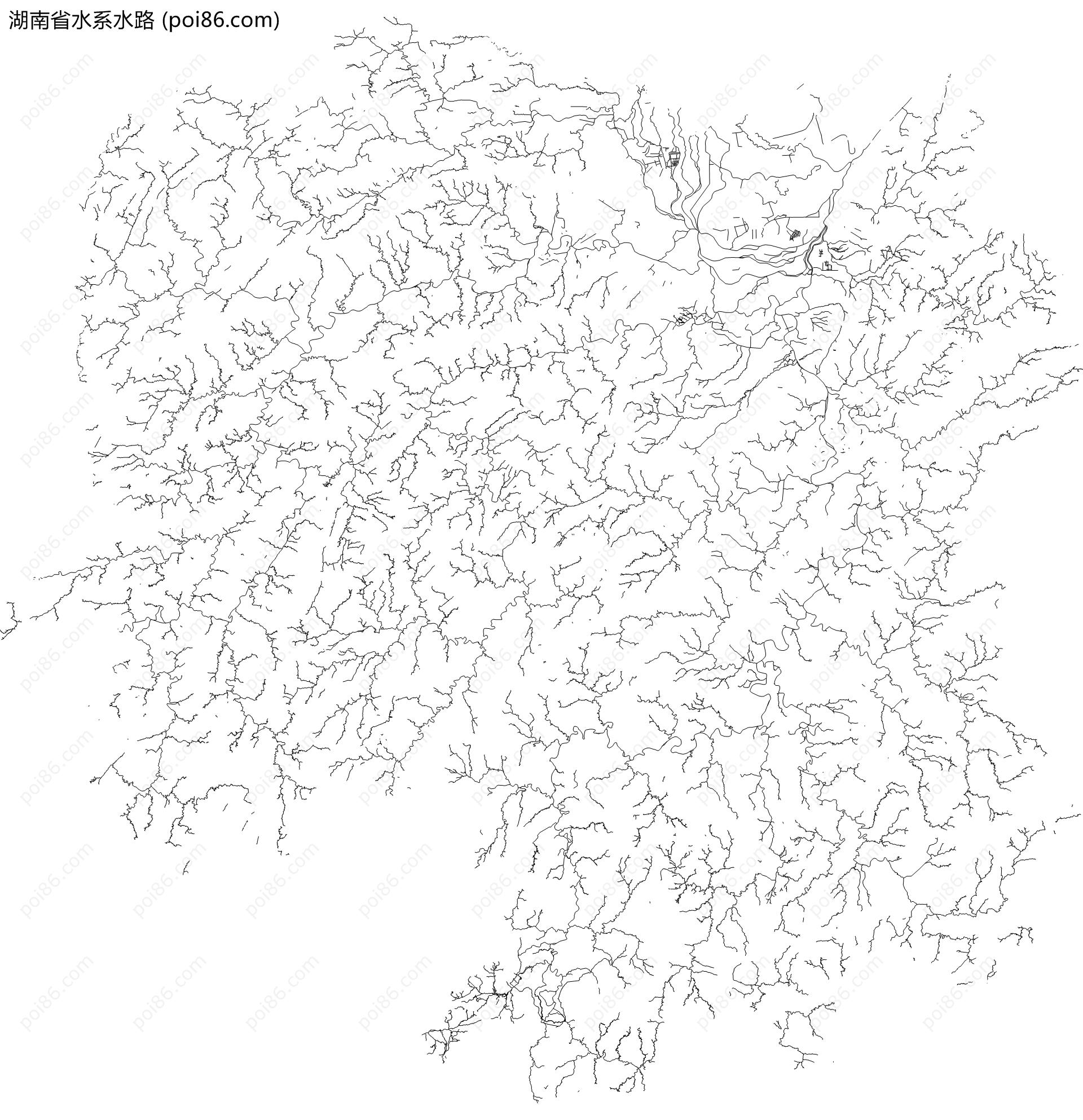 湖南省水系水路地图