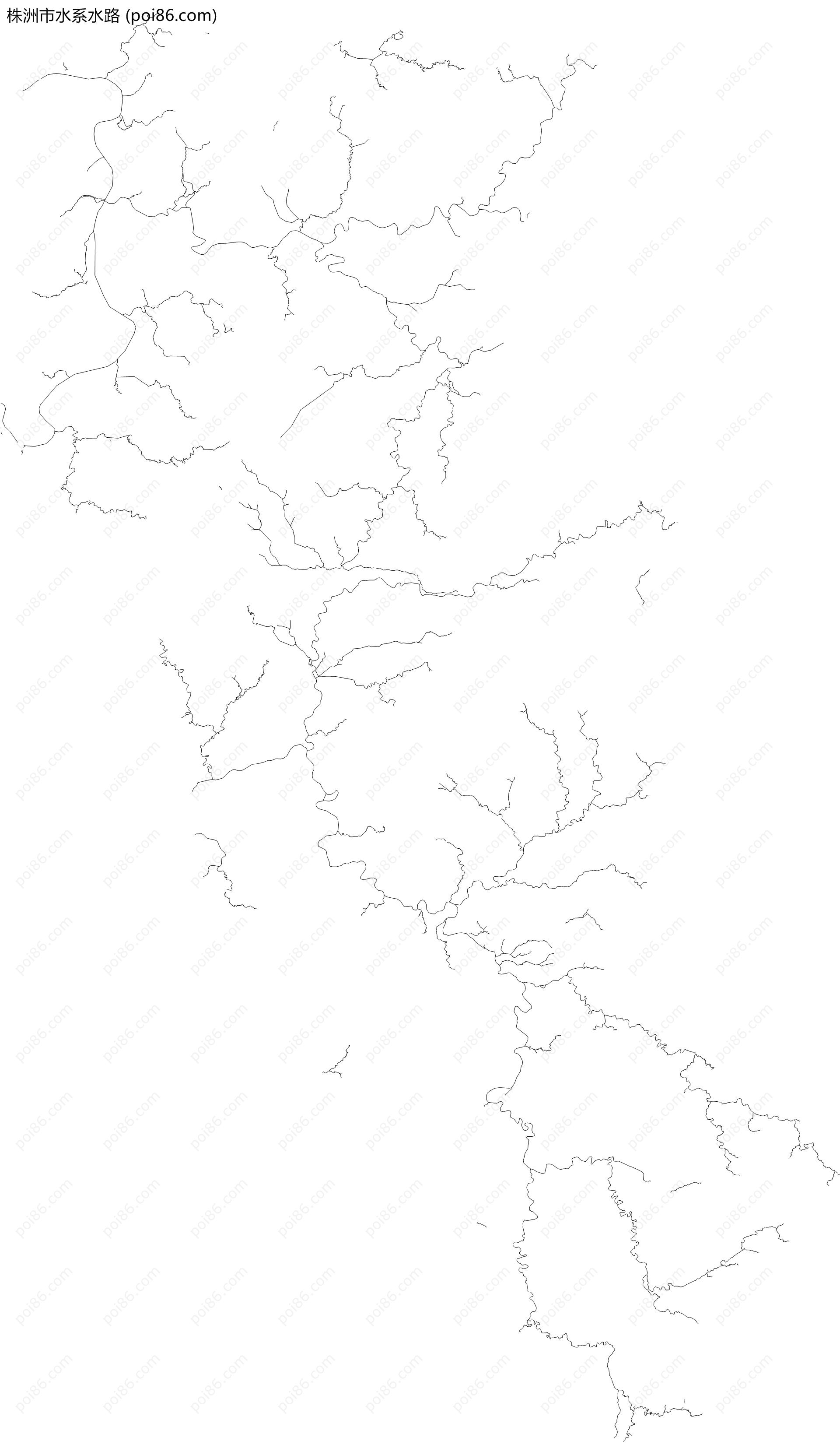 株洲市水系水路地图