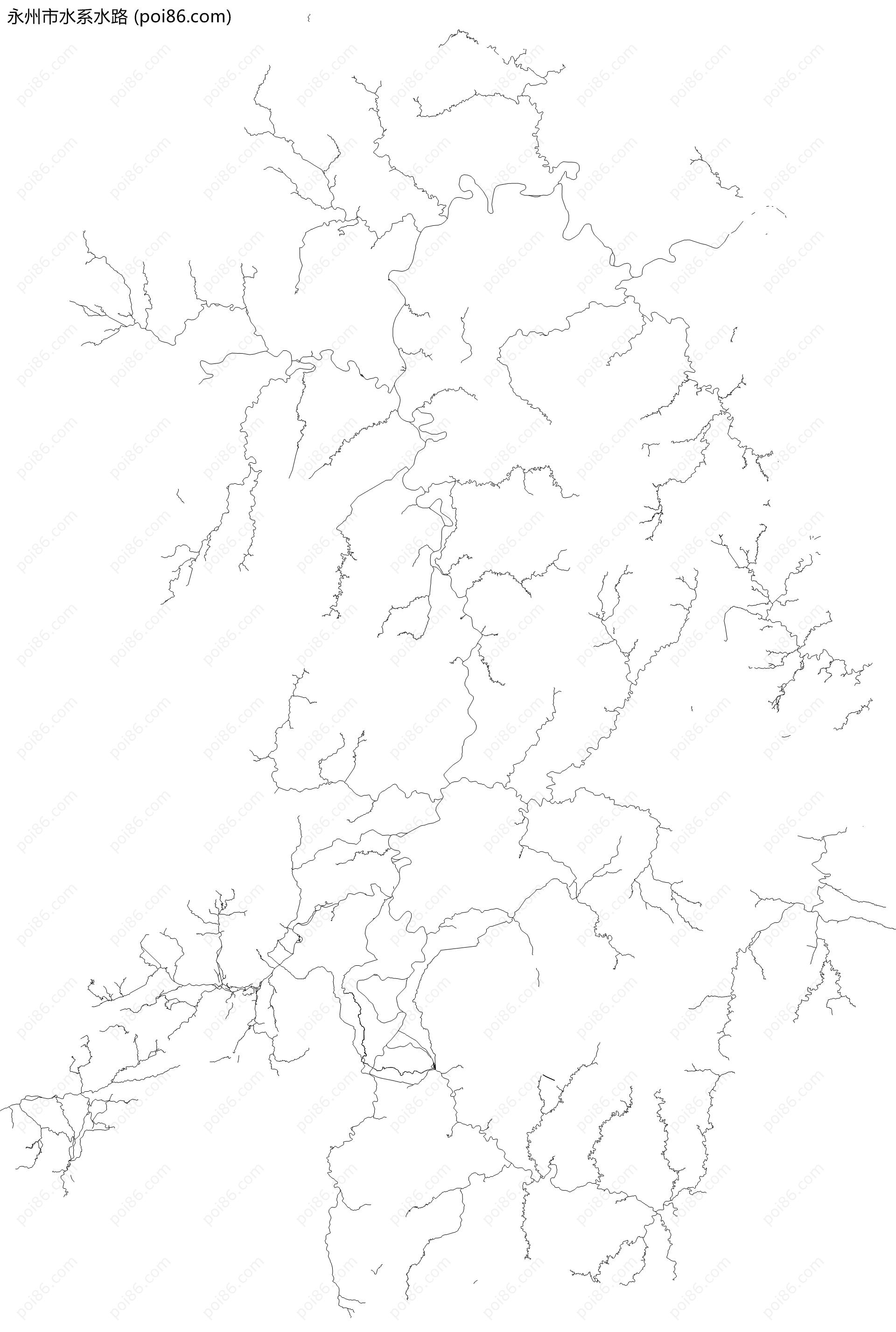 永州市水系水路地图
