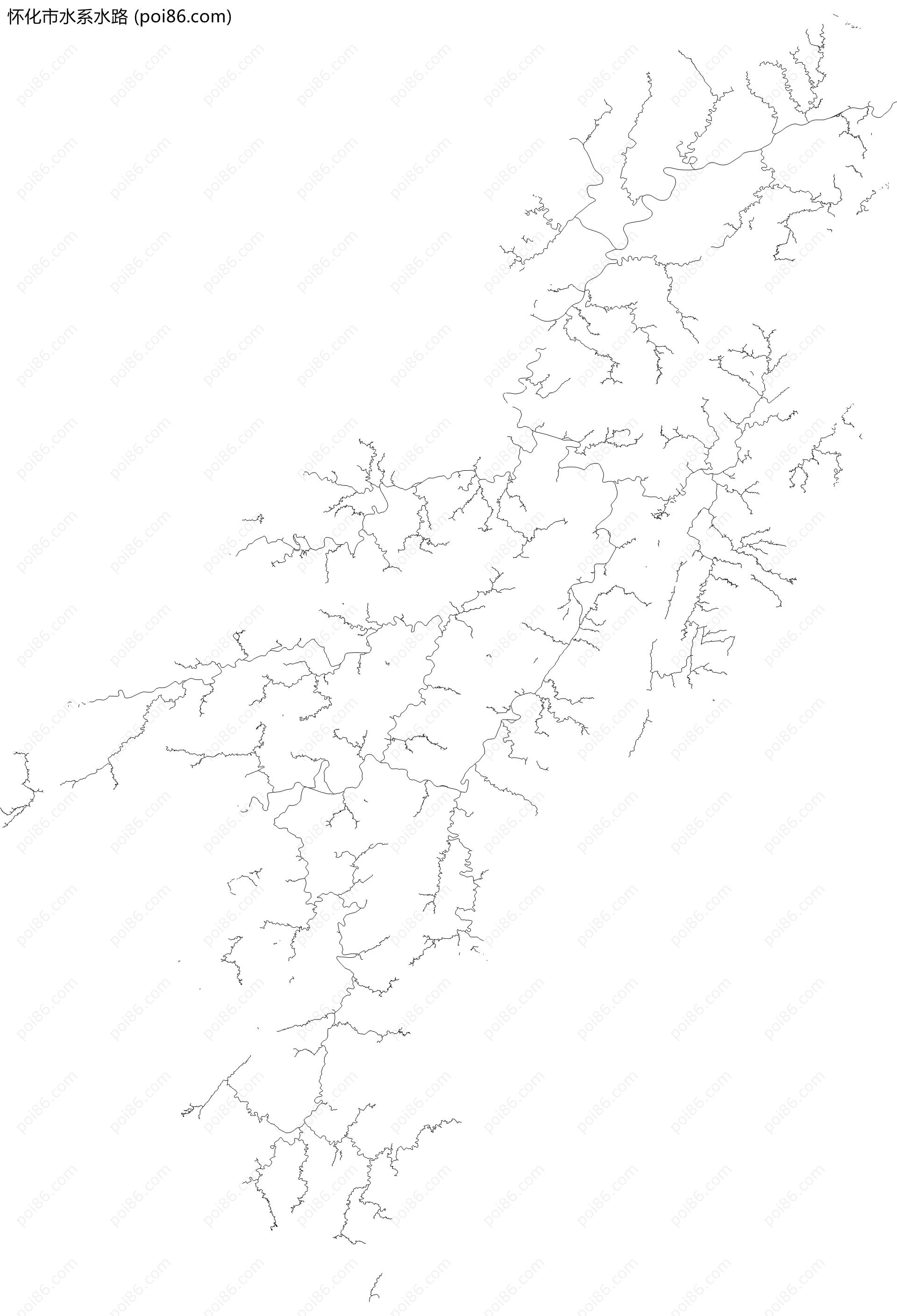 怀化市水系水路地图