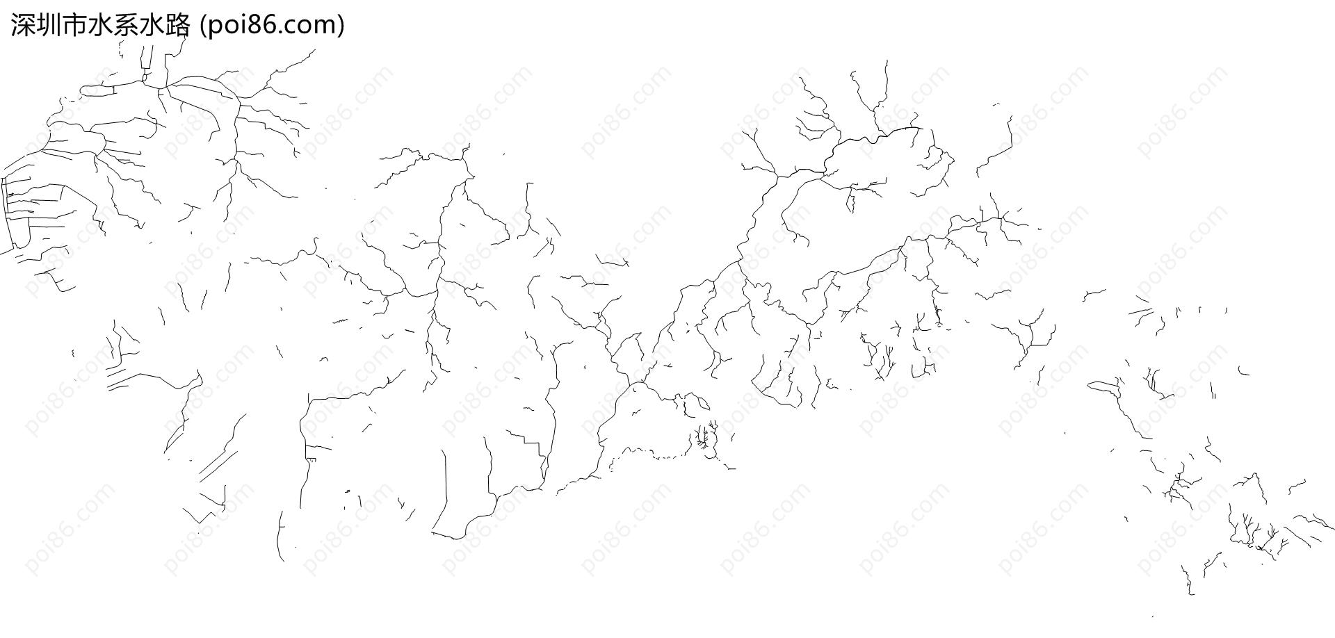 深圳市水系水路地图