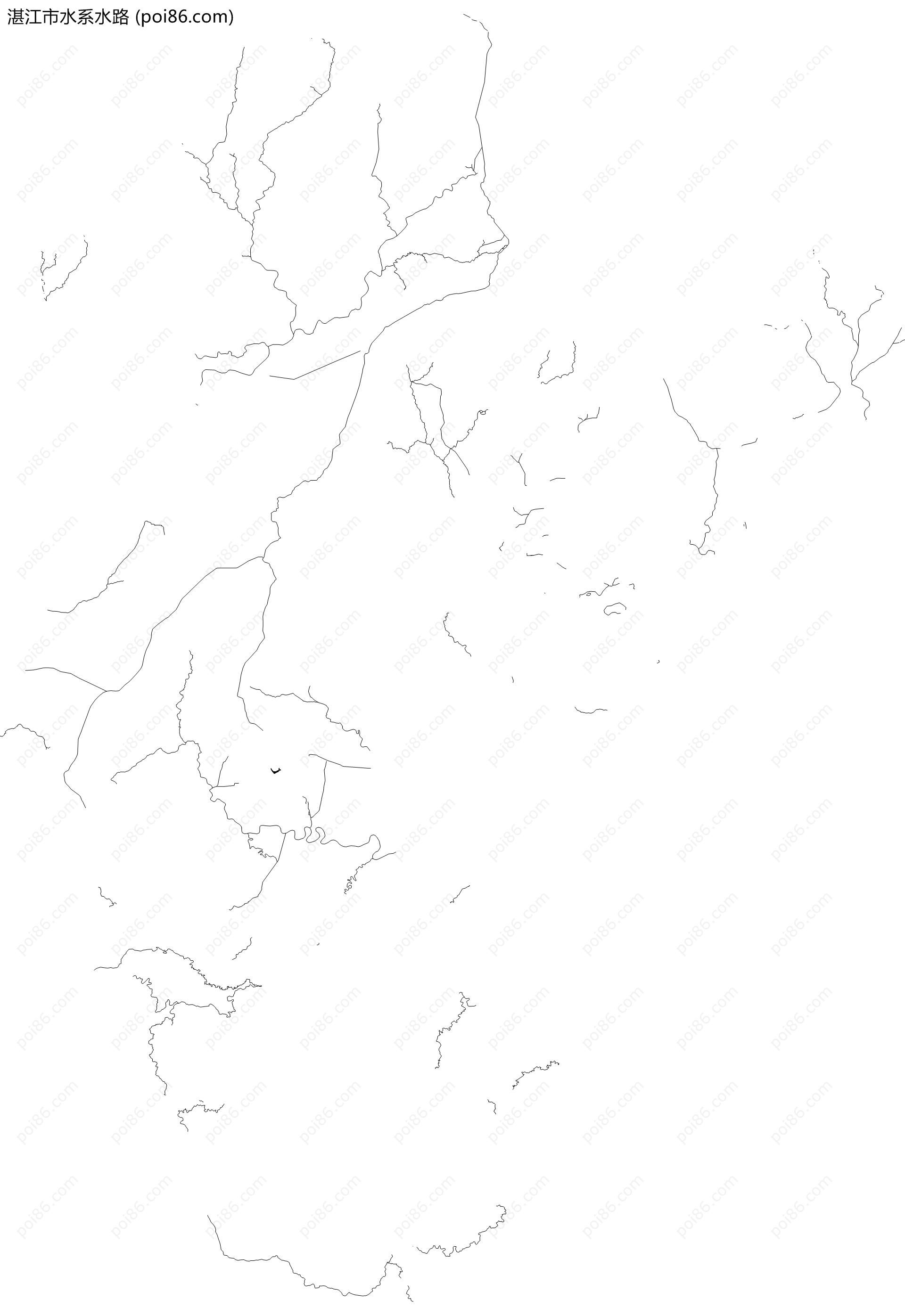 湛江市水系水路地图