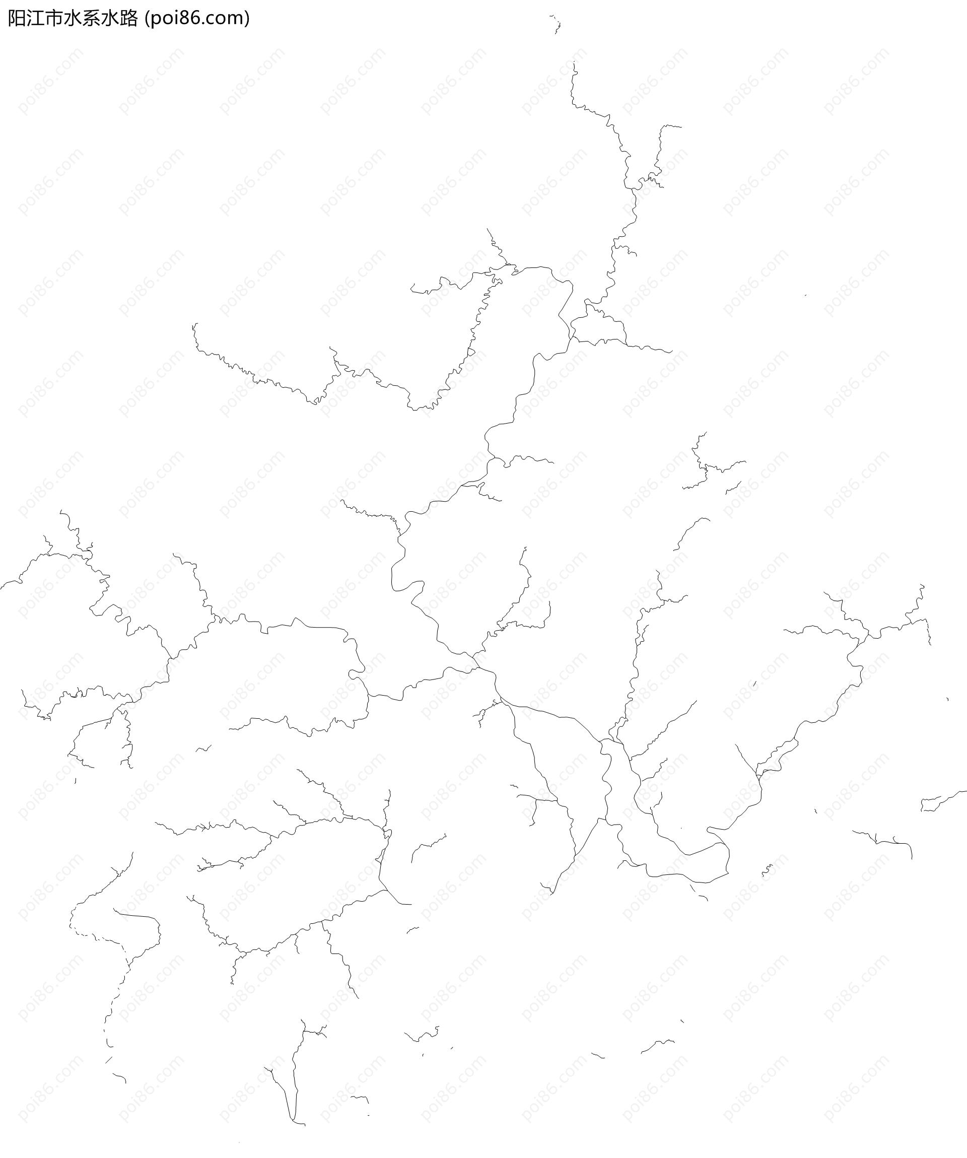 阳江市水系水路地图