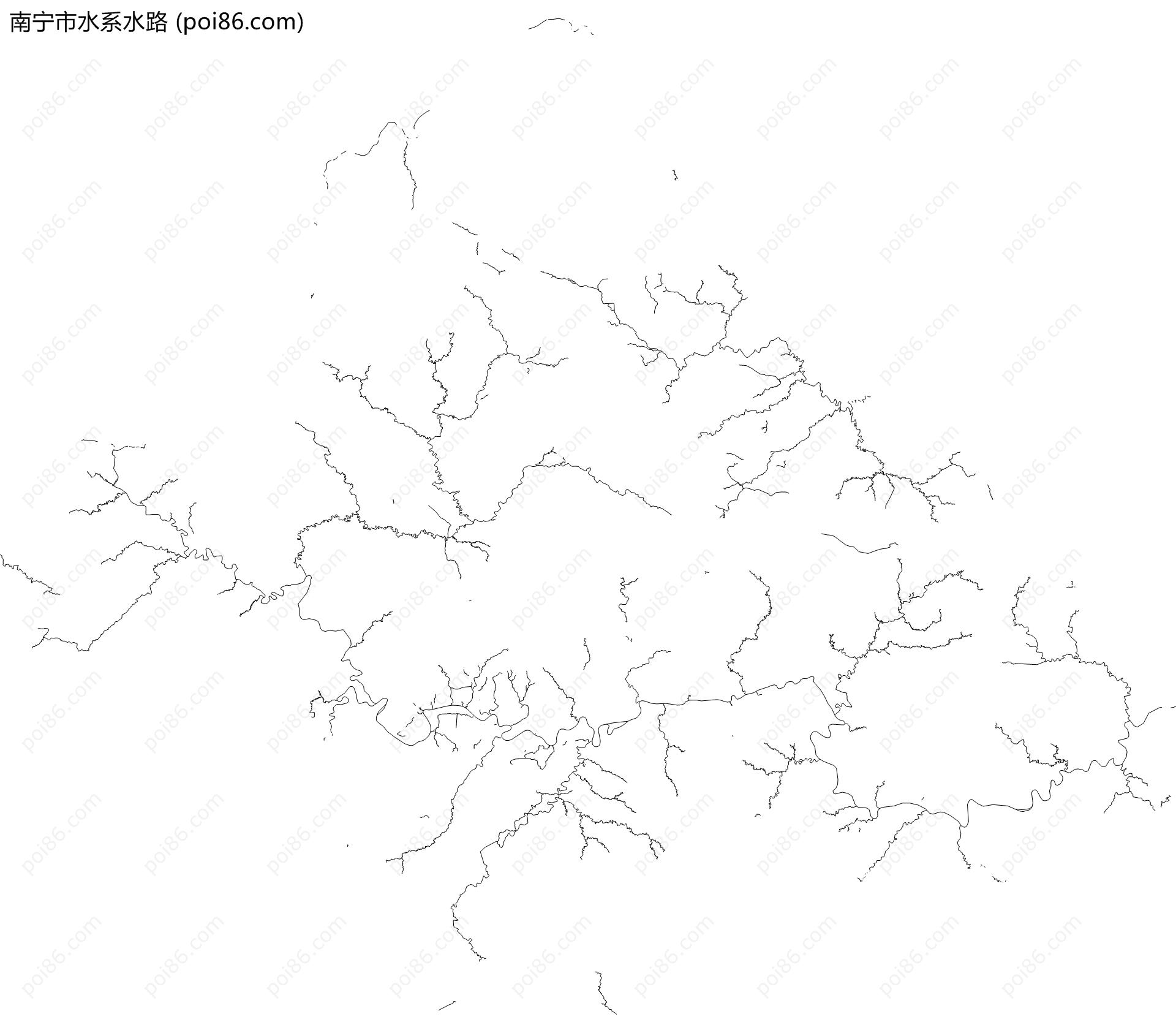 南宁市水系水路地图