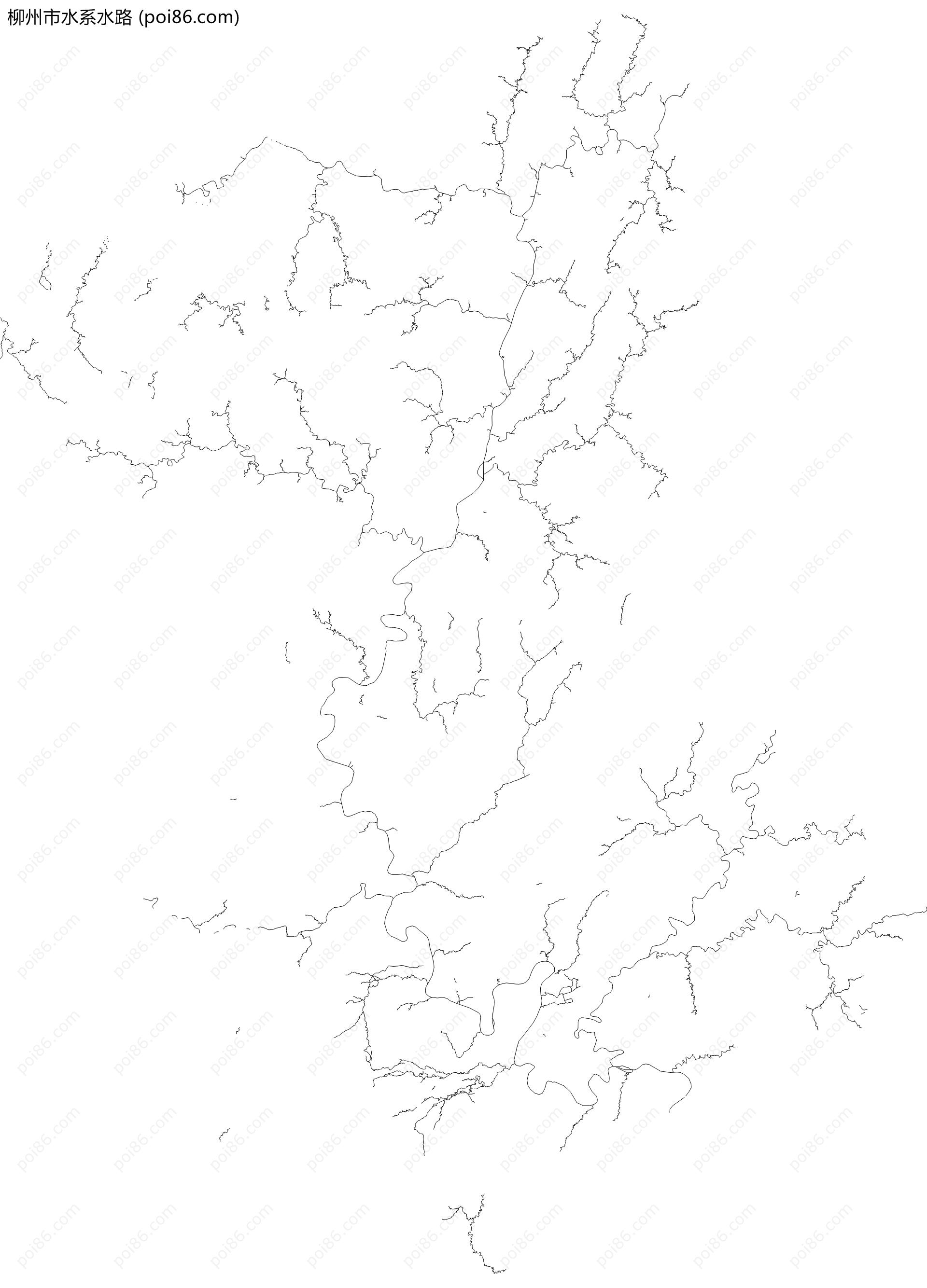 柳州市水系水路地图