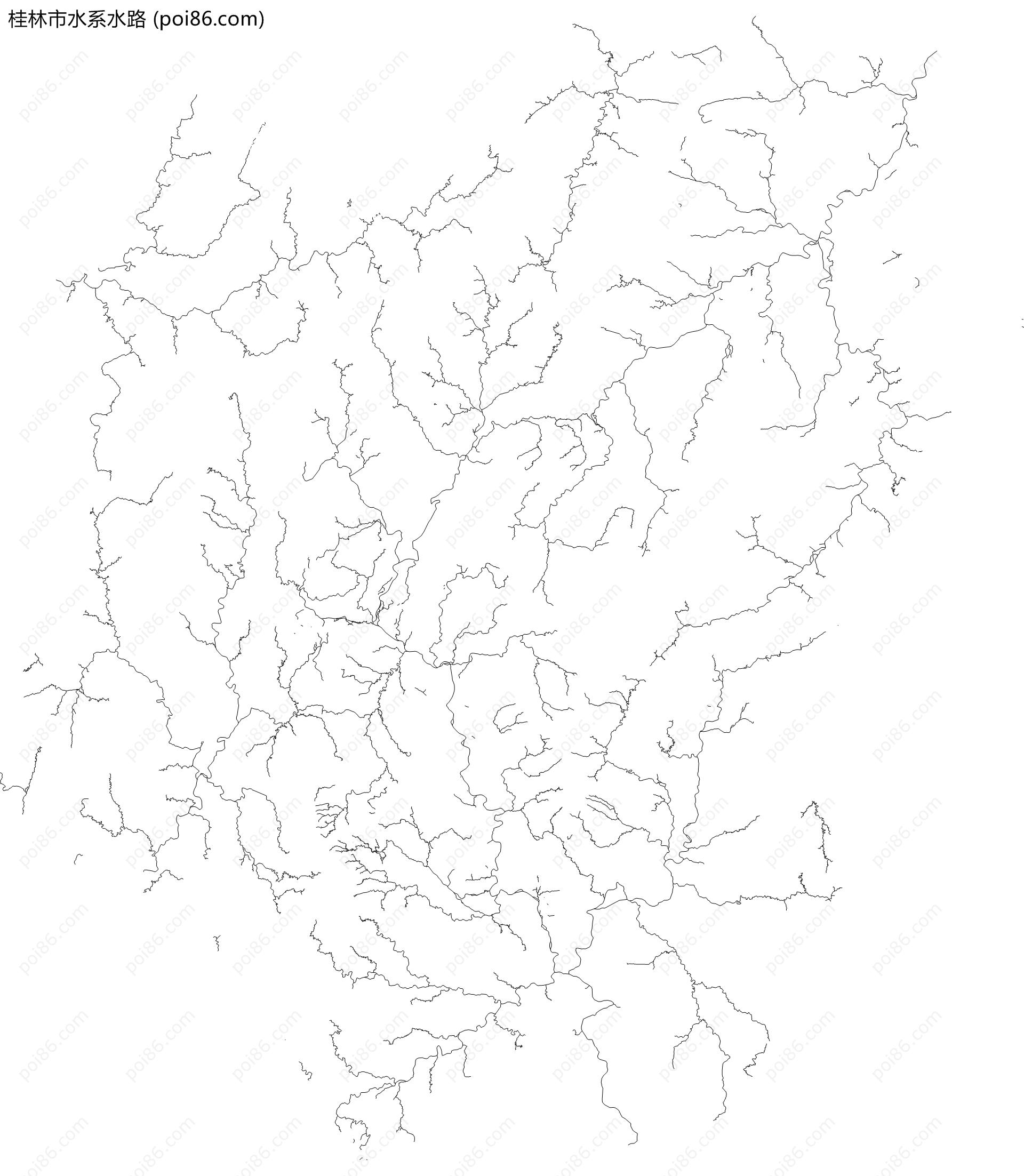 桂林市水系水路地图